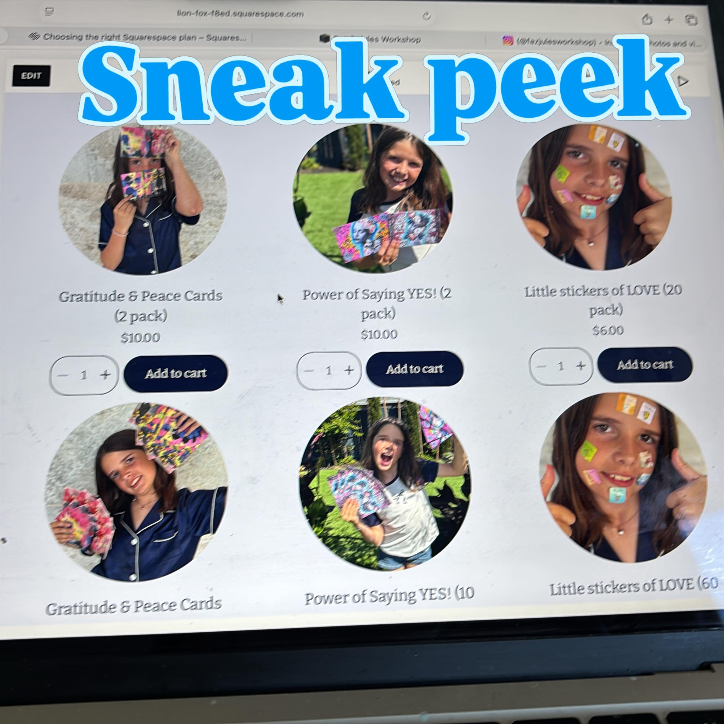 Sneak peek of our shop
Going live soon get excited
#foryou #sneakpeak #live