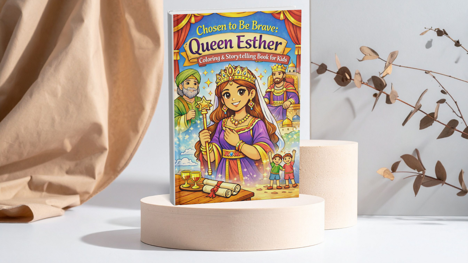 Chosen to Be Brave: Queen Esther Bible Story Coloring Book