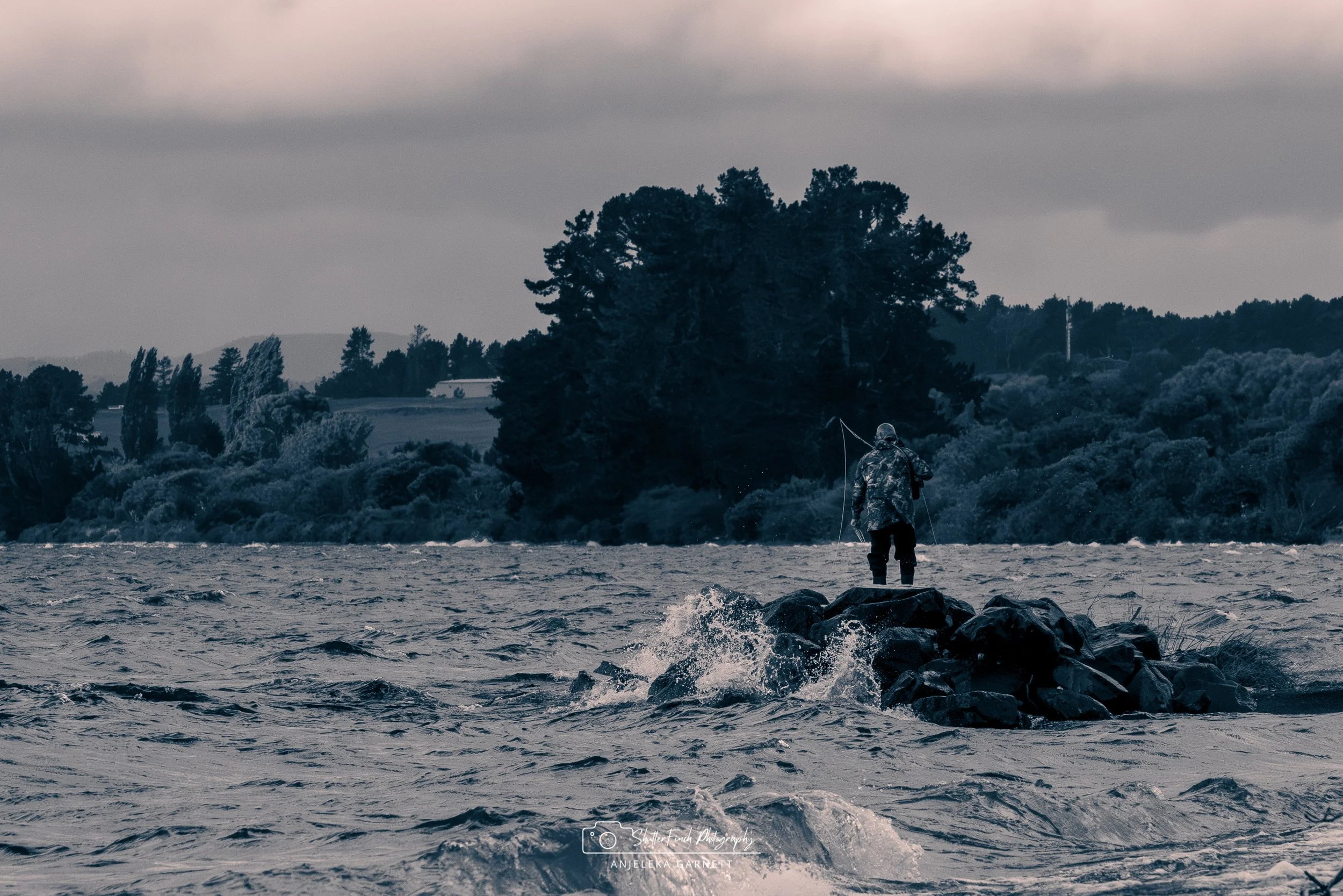 Fisherman on Lake Taupo