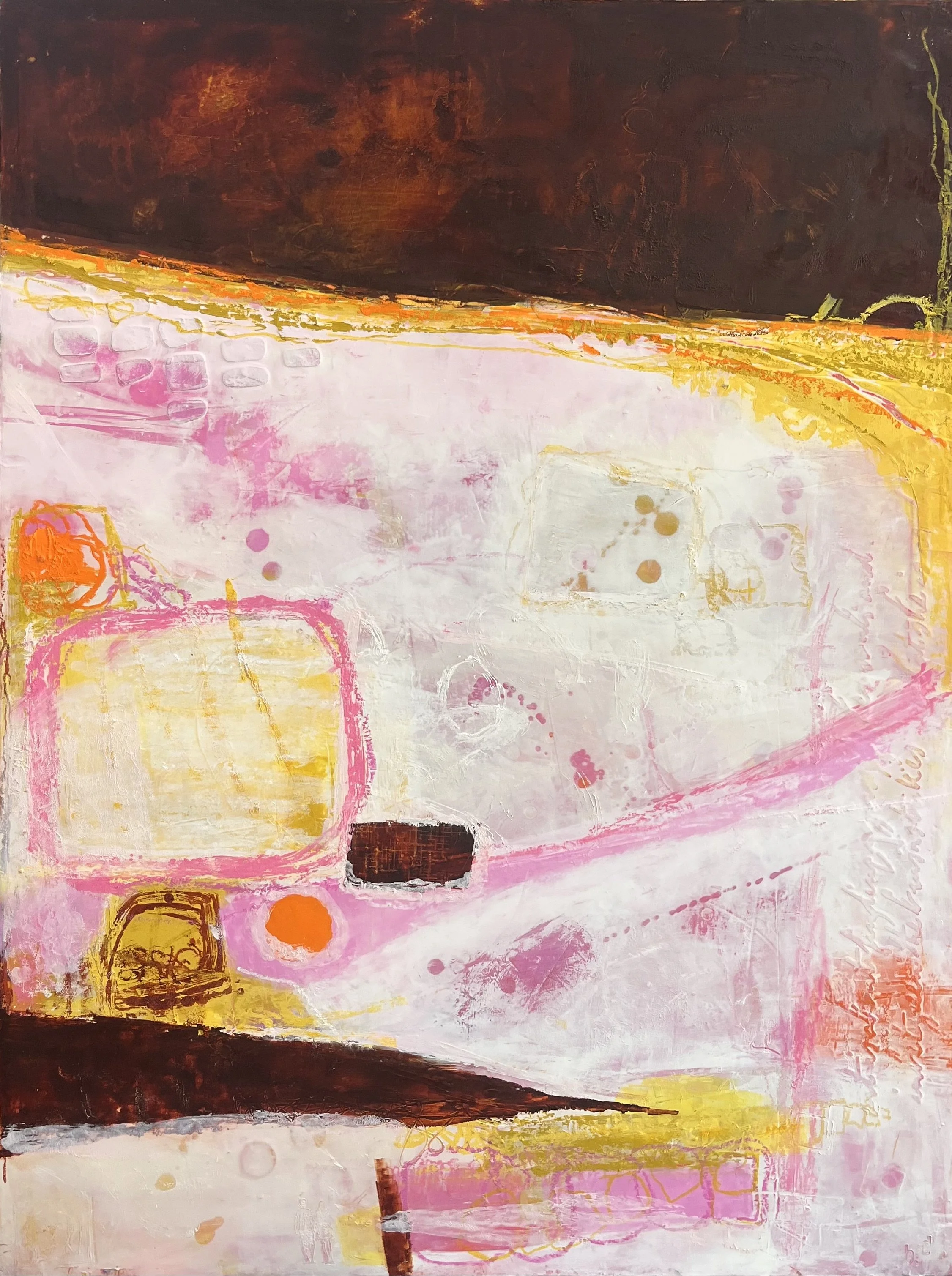 Fuzzy marvellous, 2025, oil & cold wax on panel - 18x24x1.5"