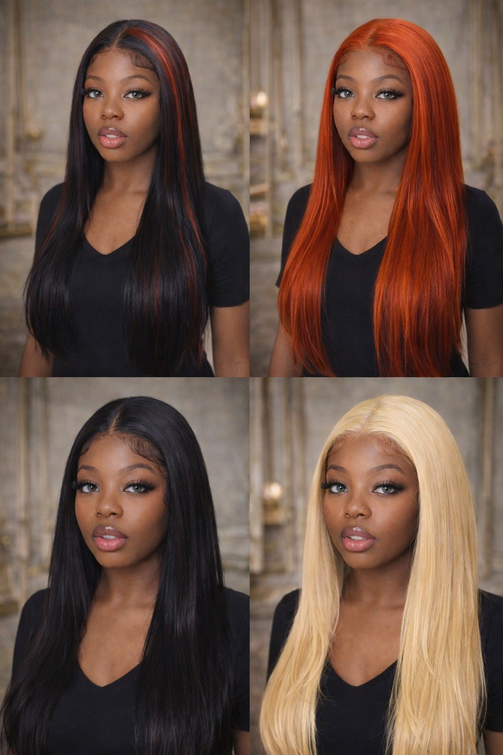 Straight 13x4 Transparent Lace Wig – 180% Density |  Premium  High-Quality Blend