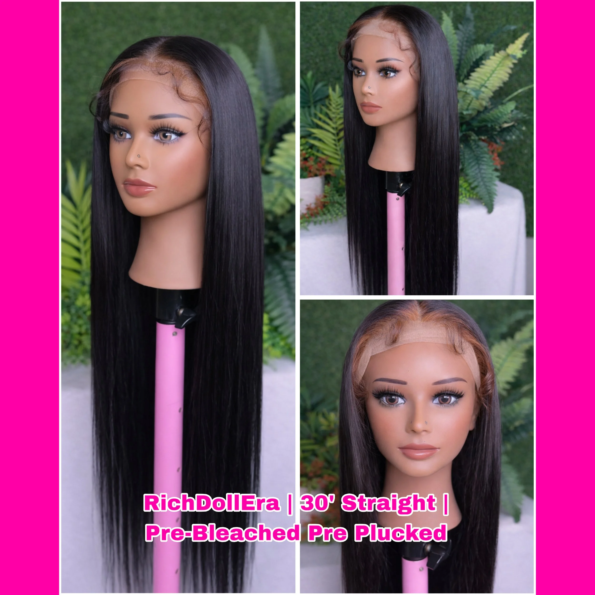 30” Straight Transparent Lace Wig – 100% Human Hair | Bust Down Luxury