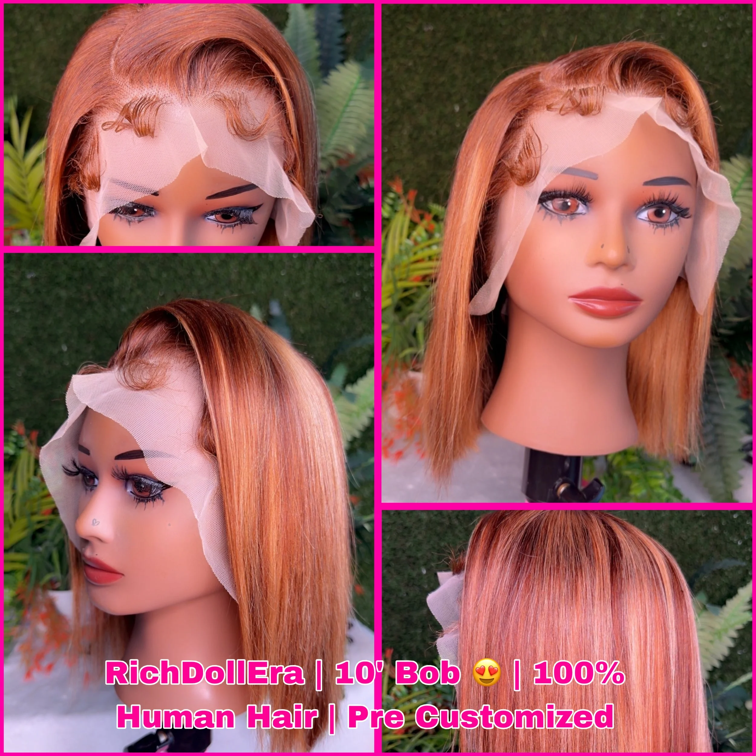 10in Bob 💖🤏🏾 100% Human Hair | 13x4 Transparent Lace | 180% Density