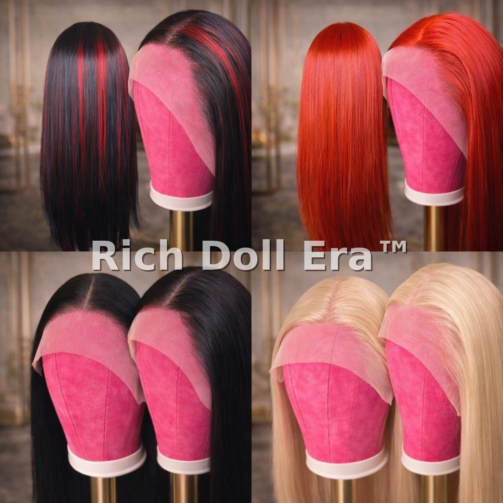 Straight 13x4 Transparent Lace Wig – 180% Density |  Premium  High-Quality Blend