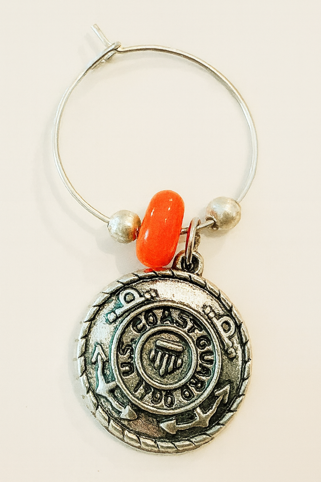 Coast Guard Wine Charm