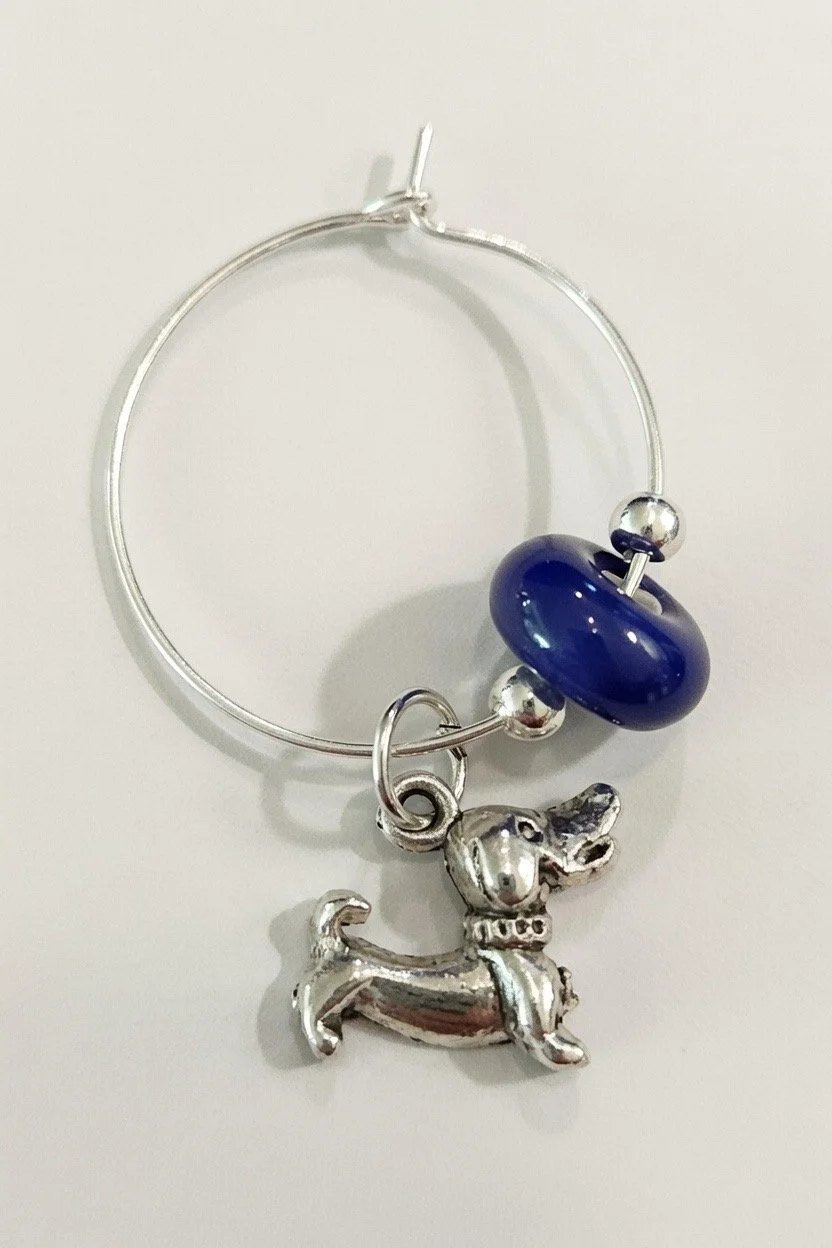 Dachshund Dog Wine Charm