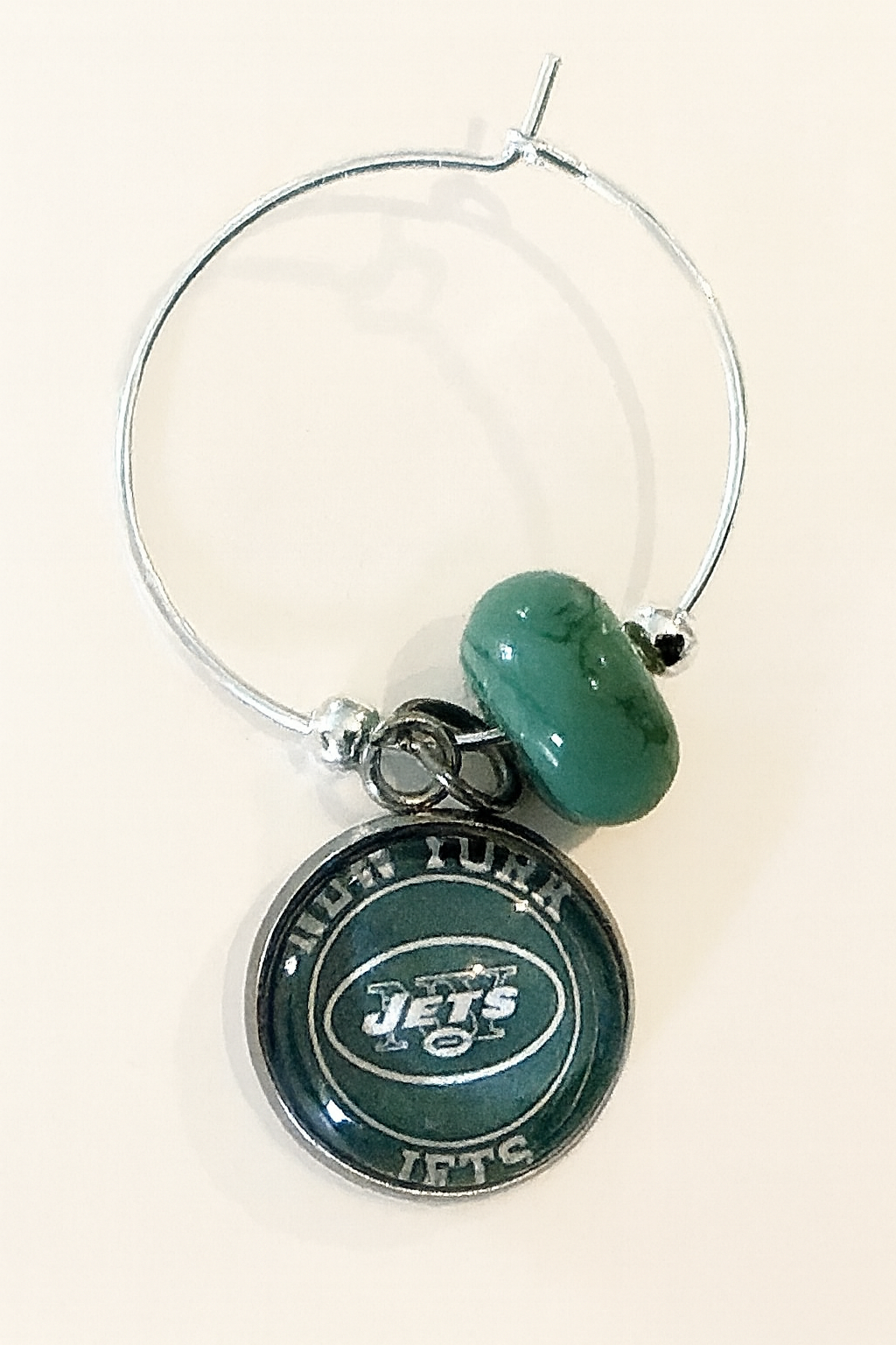 New York Jets Wine Charm