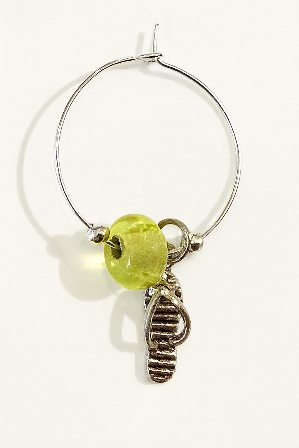 Flip Flop - Light Yellow - Wine Charm