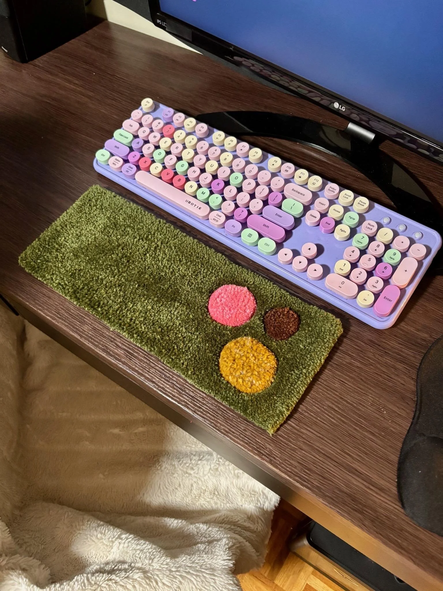 Mushroom Tufted Desk Rugs - Clearance