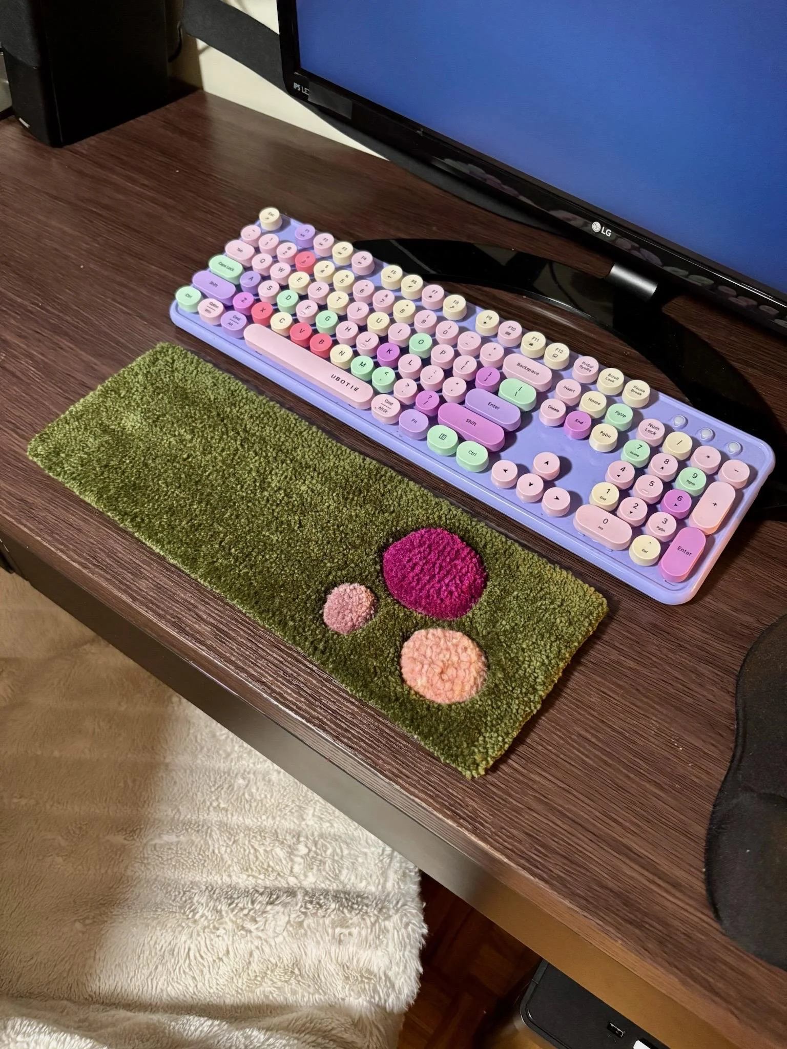 Mushroom Tufted Desk Rugs - Clearance