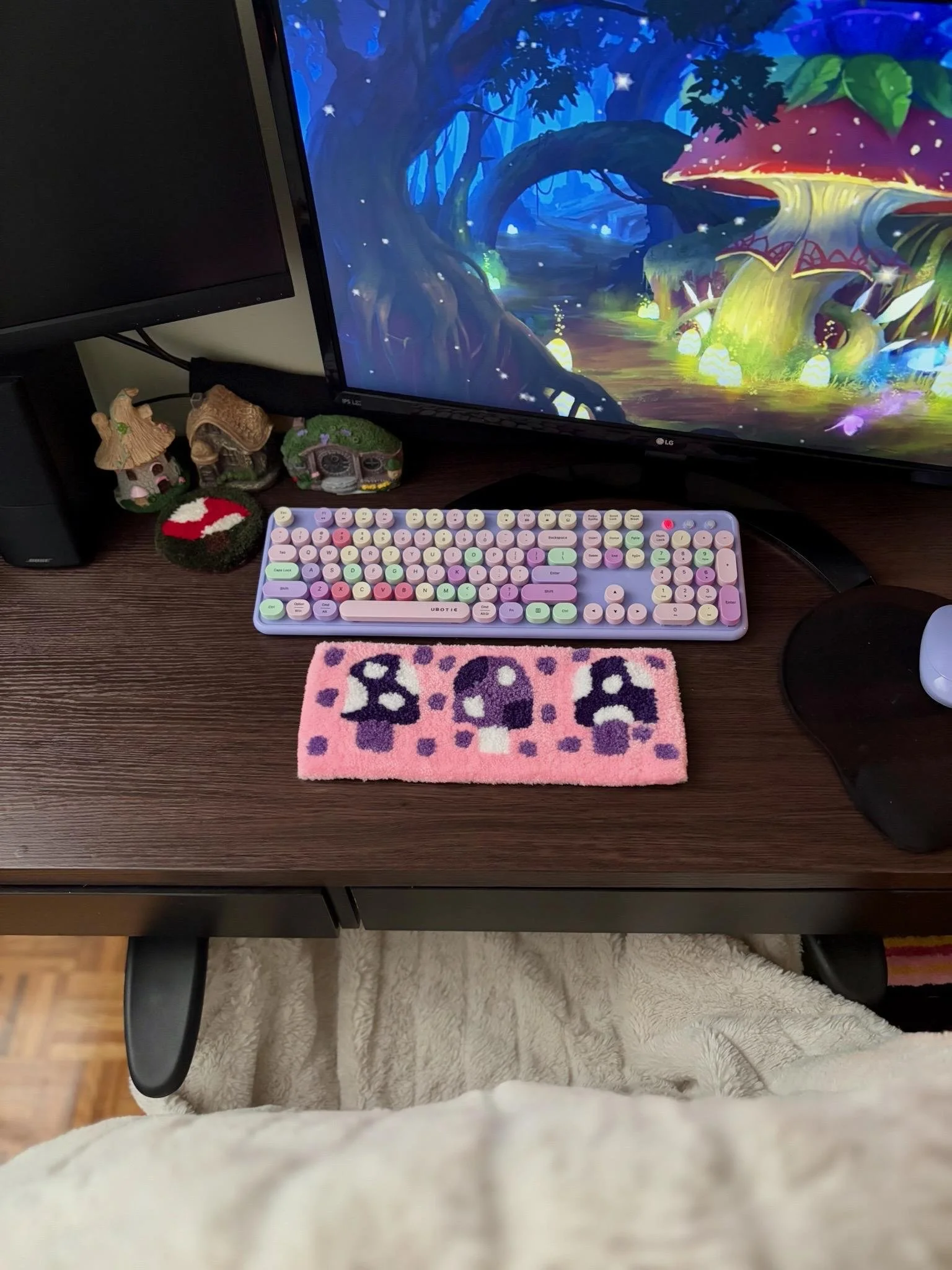 Mushroom Tufted Desk Rugs - Clearance