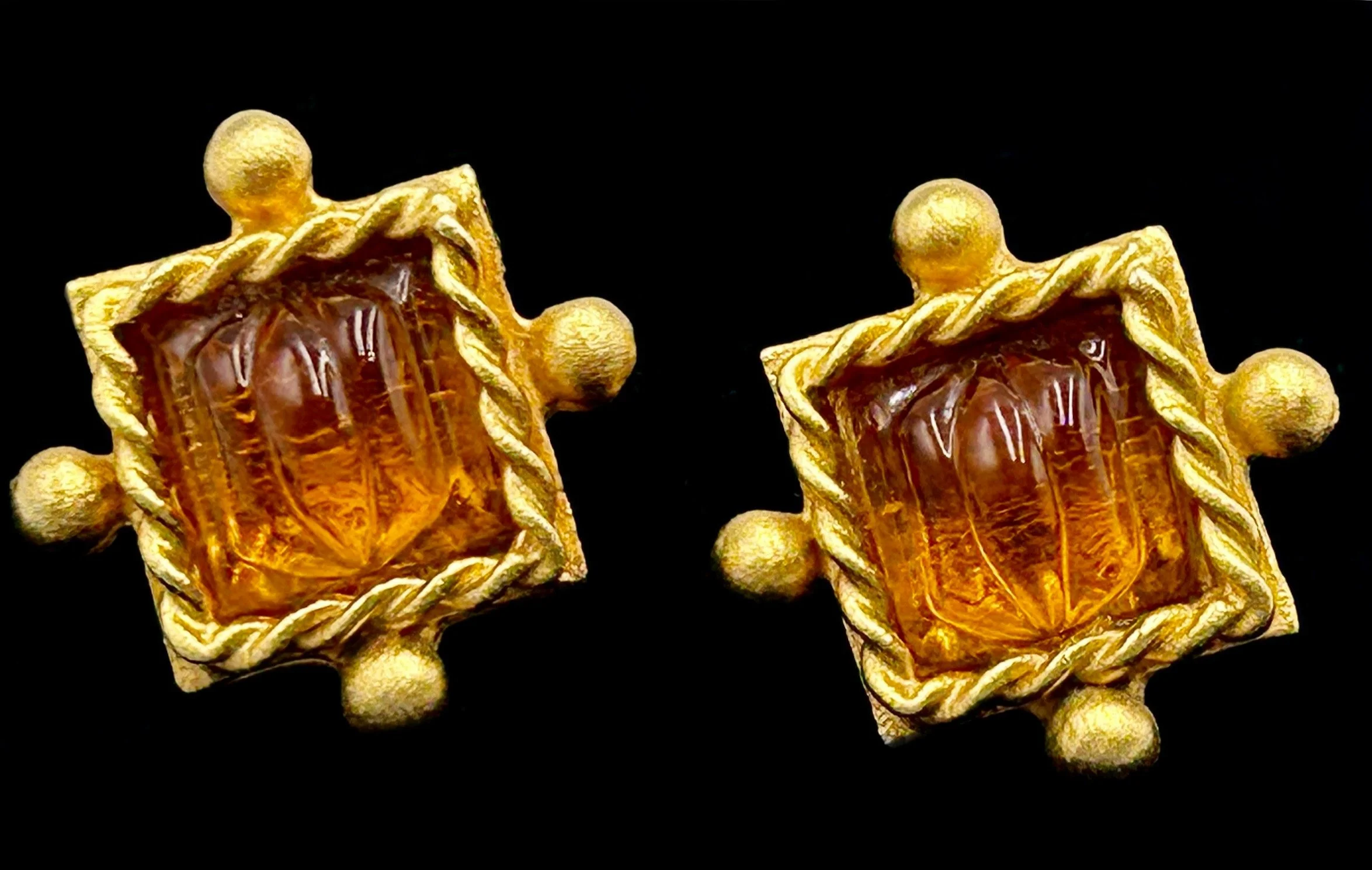 GERARD YOSCA GLASS EARRINGS