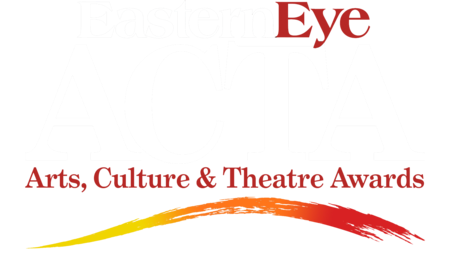 Logo for the Eastern Eye Arts, Outreach & Infrastructure Awards featuring stylized text and a rainbow-colored arc.