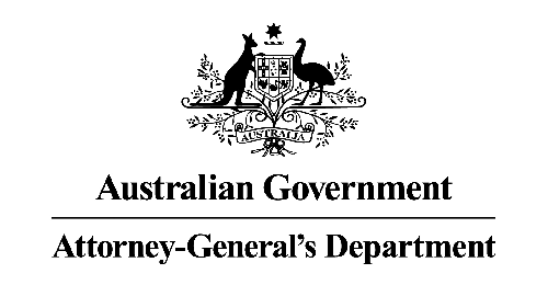 Australian Government Attorney-General's Department official logo with coat of arms.