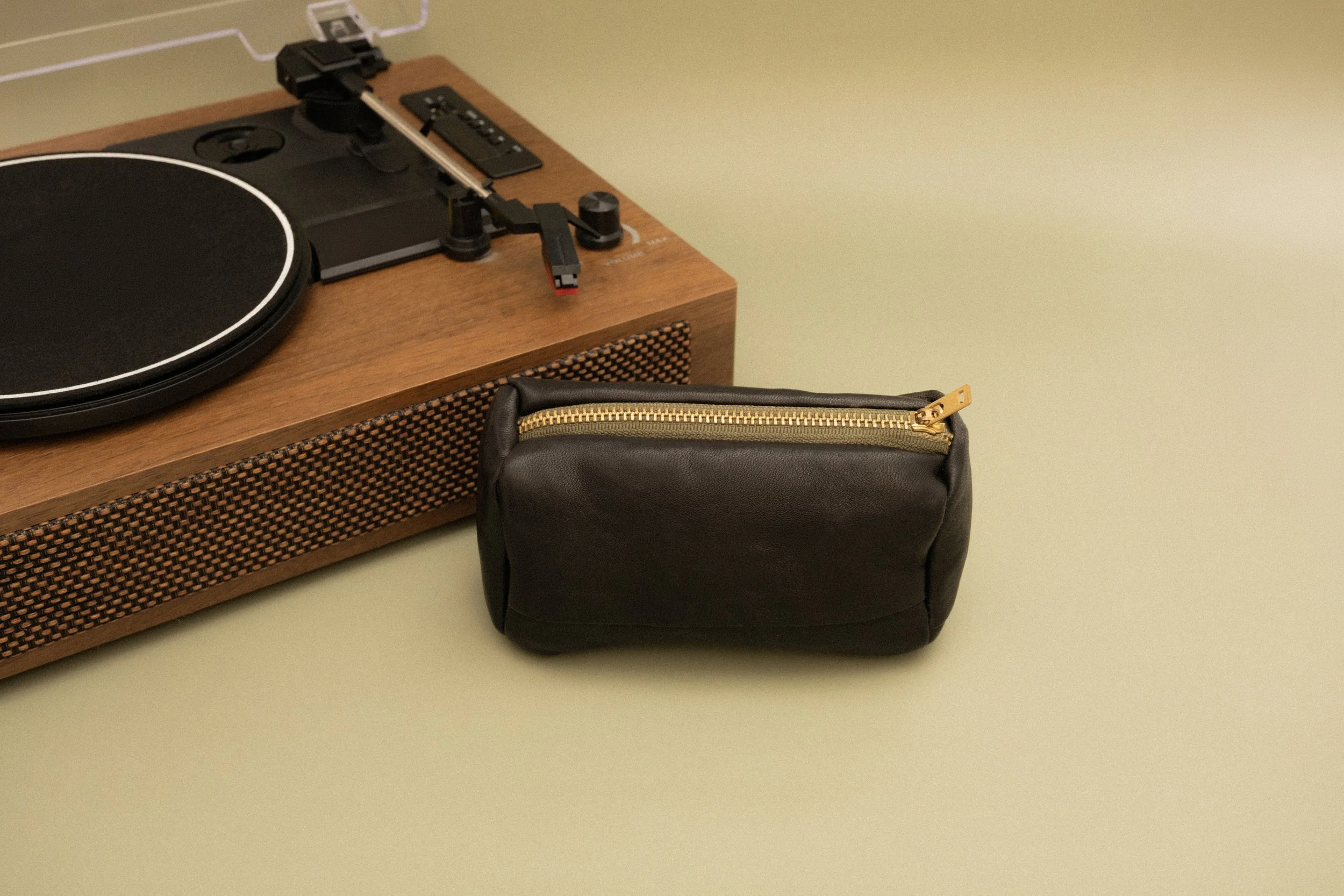 The Medium Handy Zipper Pouch in Black - 1 left. Item being discontinued.