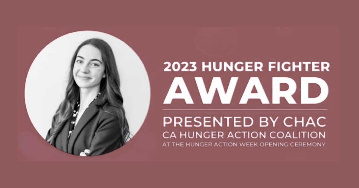 Cassidie Bates Acceptance Speech for 2023 California&nbsp;Hunger Fighter Award