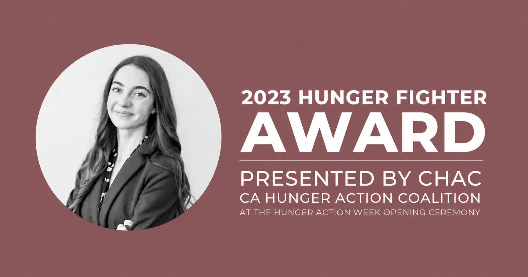 Cassidie Bates Acceptance Speech for 2023 California&nbsp;Hunger Fighter Award