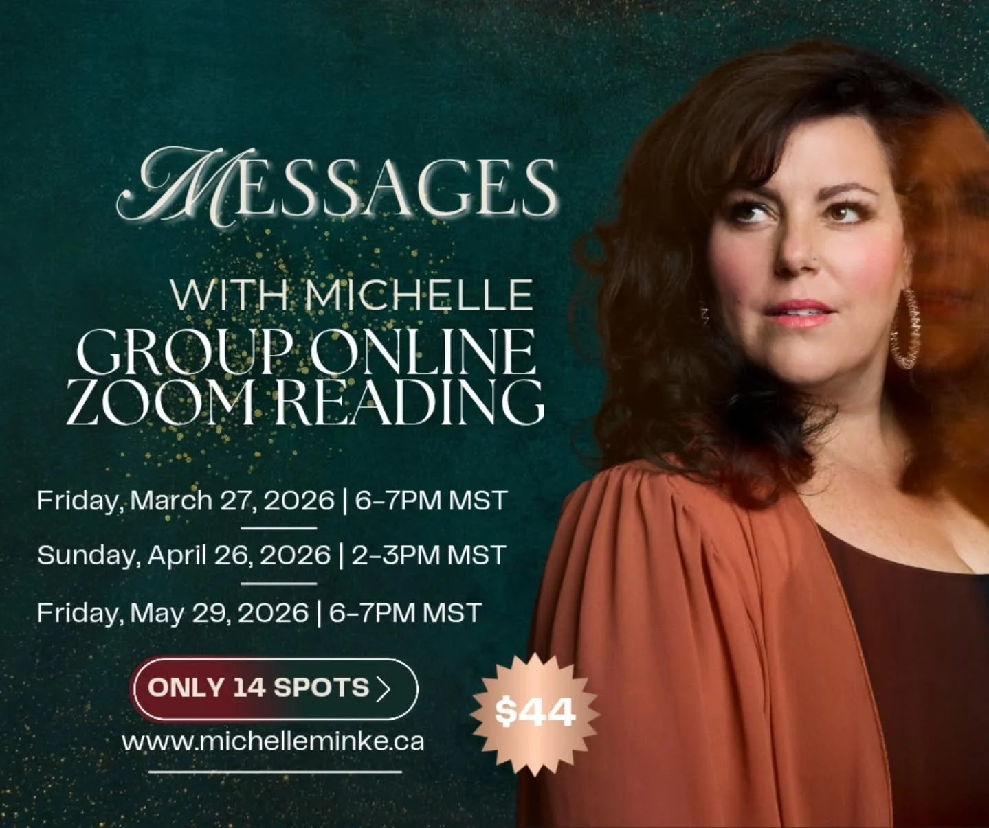 Still a couple spots left available for tonight at 6pm MST if you feel called✨️

In this intimate group reading Ill bring through as many messages as possible ✨️