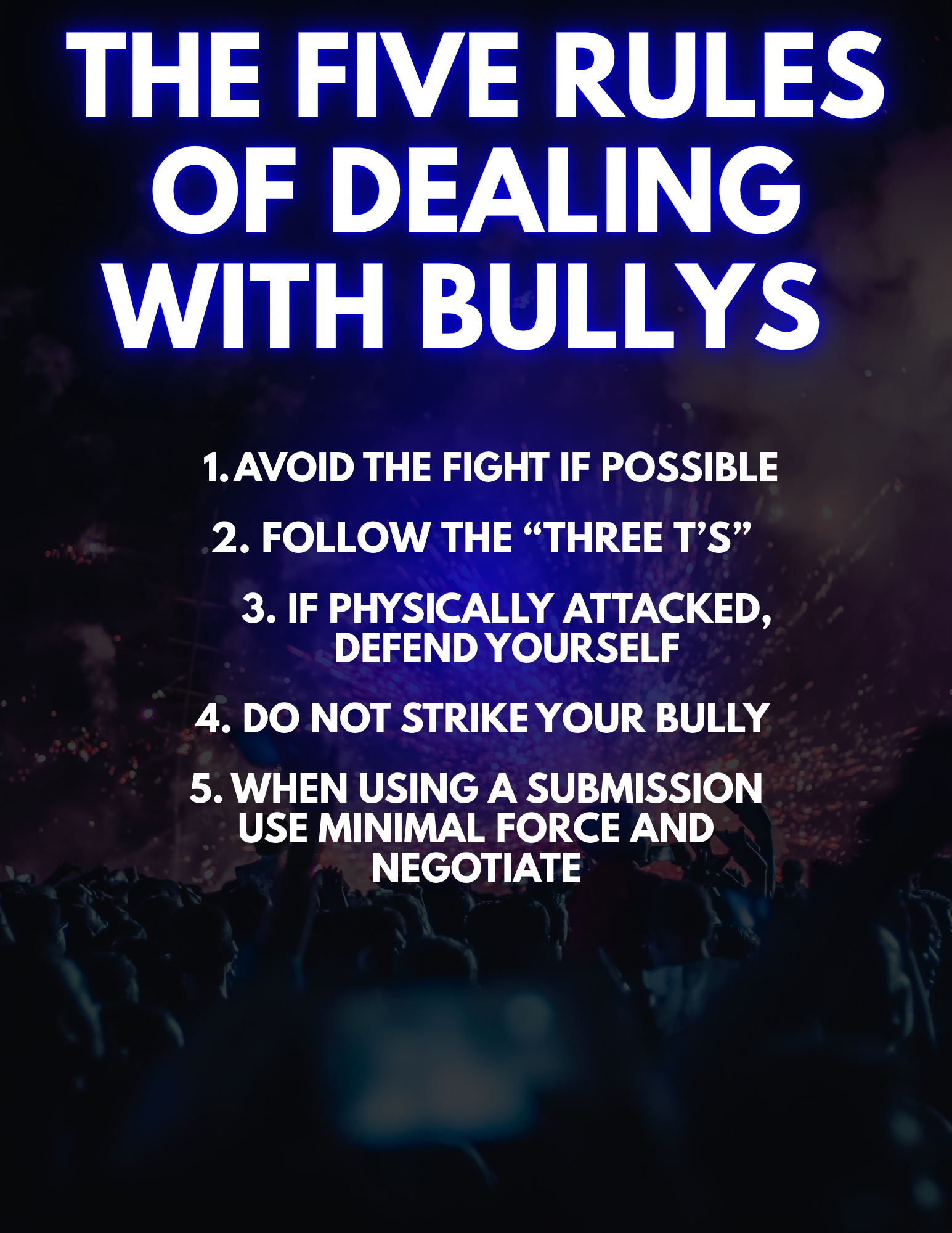Guidelines for dealing with bullys