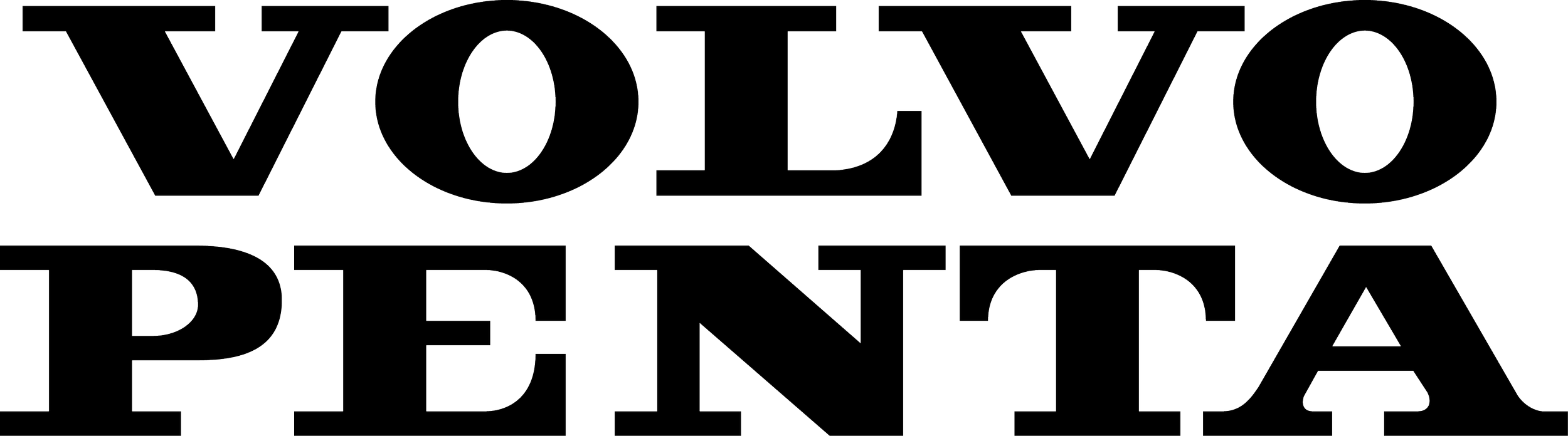 Outline of the words "Volve Penta" in large, bold letters.