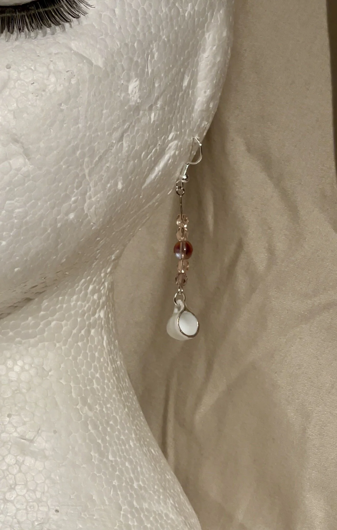 Teacup Earrings Silver