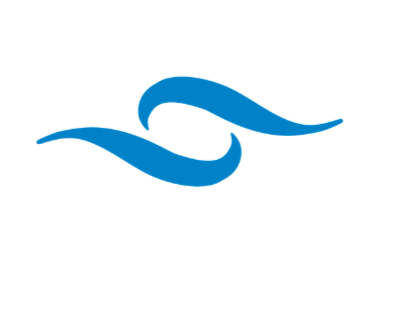 A stylized blue wave logo with text that reads "Blue Wave" in black beneath it.