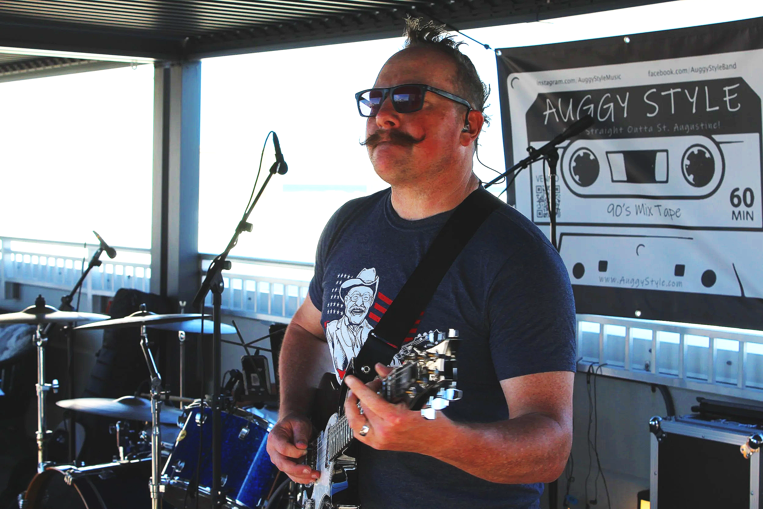 Ben Haley performing with his band Auggy Style.