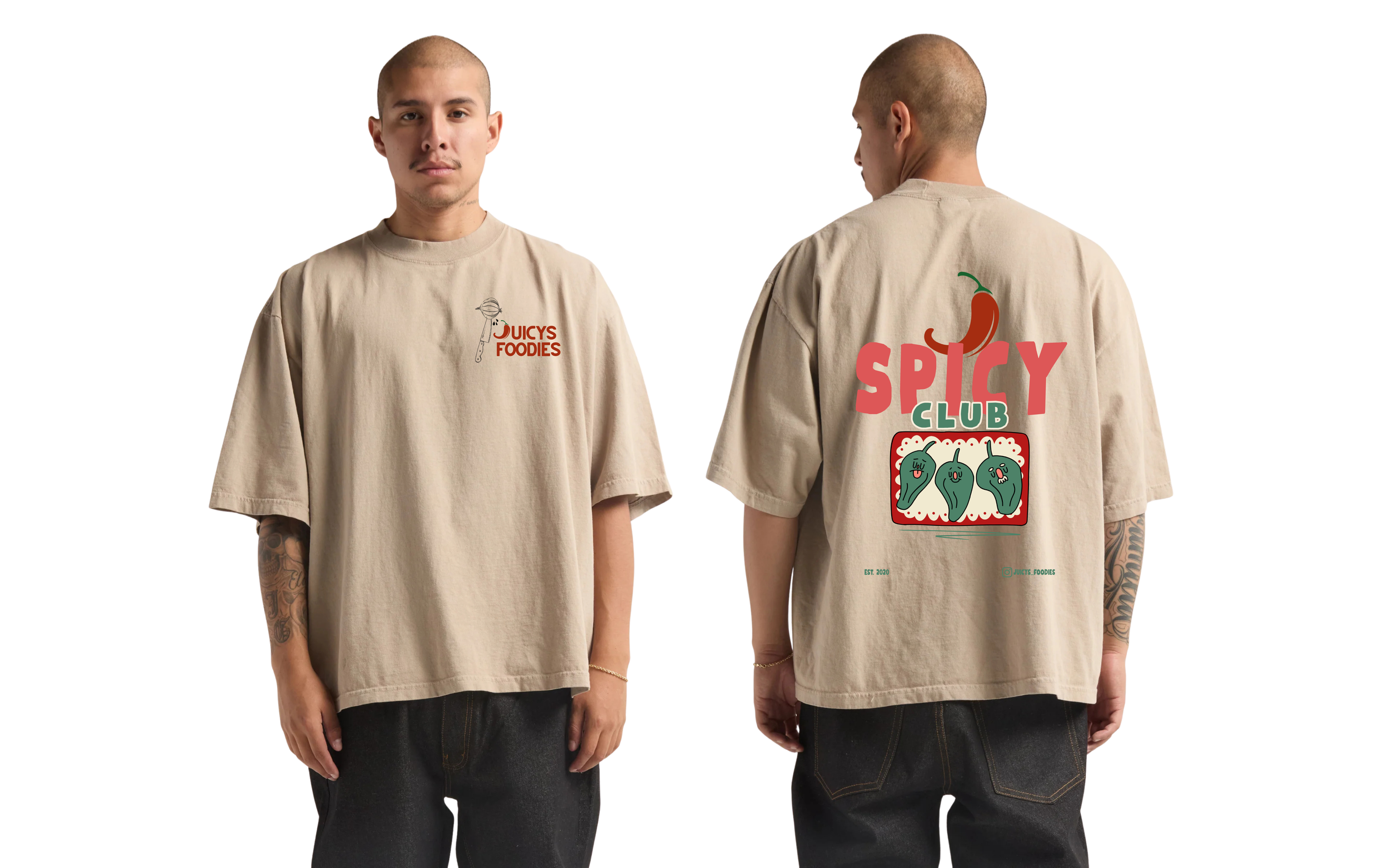 Shaka Wear Garment Dye Drop Shoulder 7.5 oz _ Oatmeal _ 3 Jalapeños.png