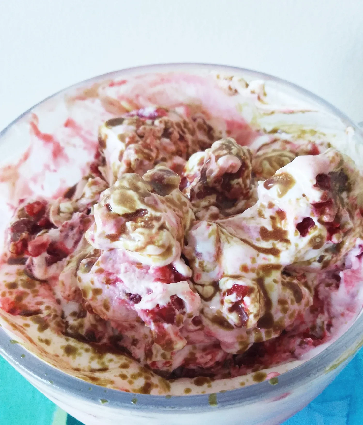 Smooshed Raspberry Frozen Yoghurt