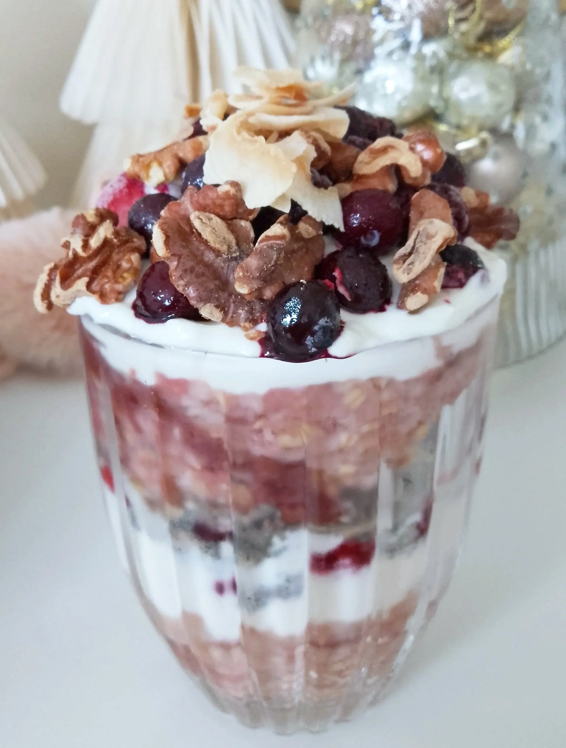 Berry Porridge with Yoghurt &amp; Walnuts