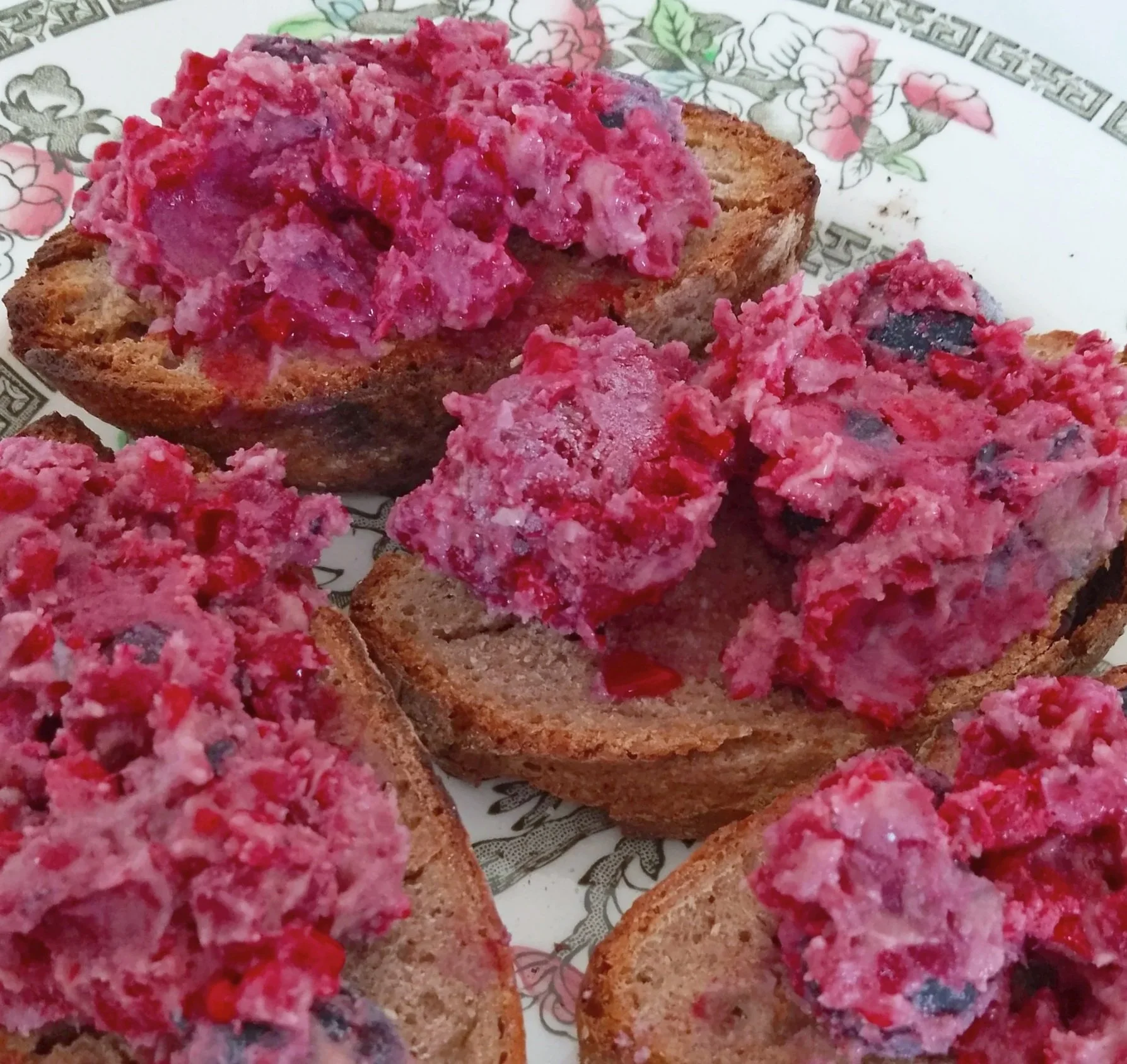 Tahini Berry Toast