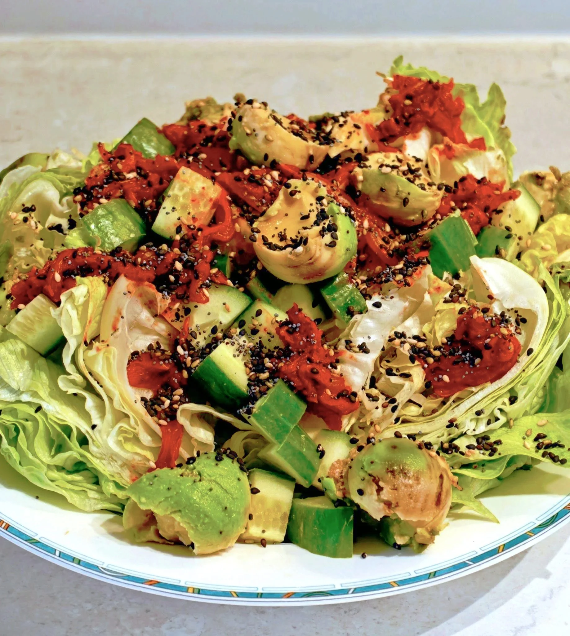 Avo, Sesame &amp; Kimchi Salad