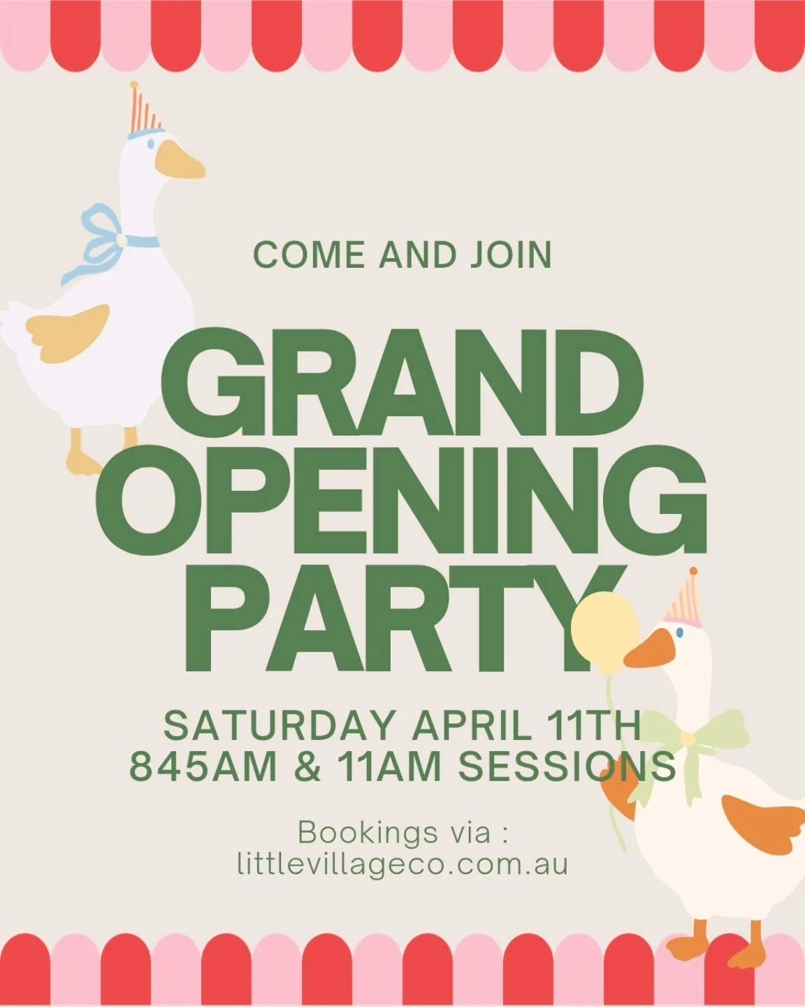 As you know, we are officially opening on Tuesday the 7th of April for our first week. To celebrate we will be throwing a little party on Saturday the 11th of April during our 845am and 11am sessions!! ✨ 

🎉 Giveaways + party fun
👀 Bookings go live