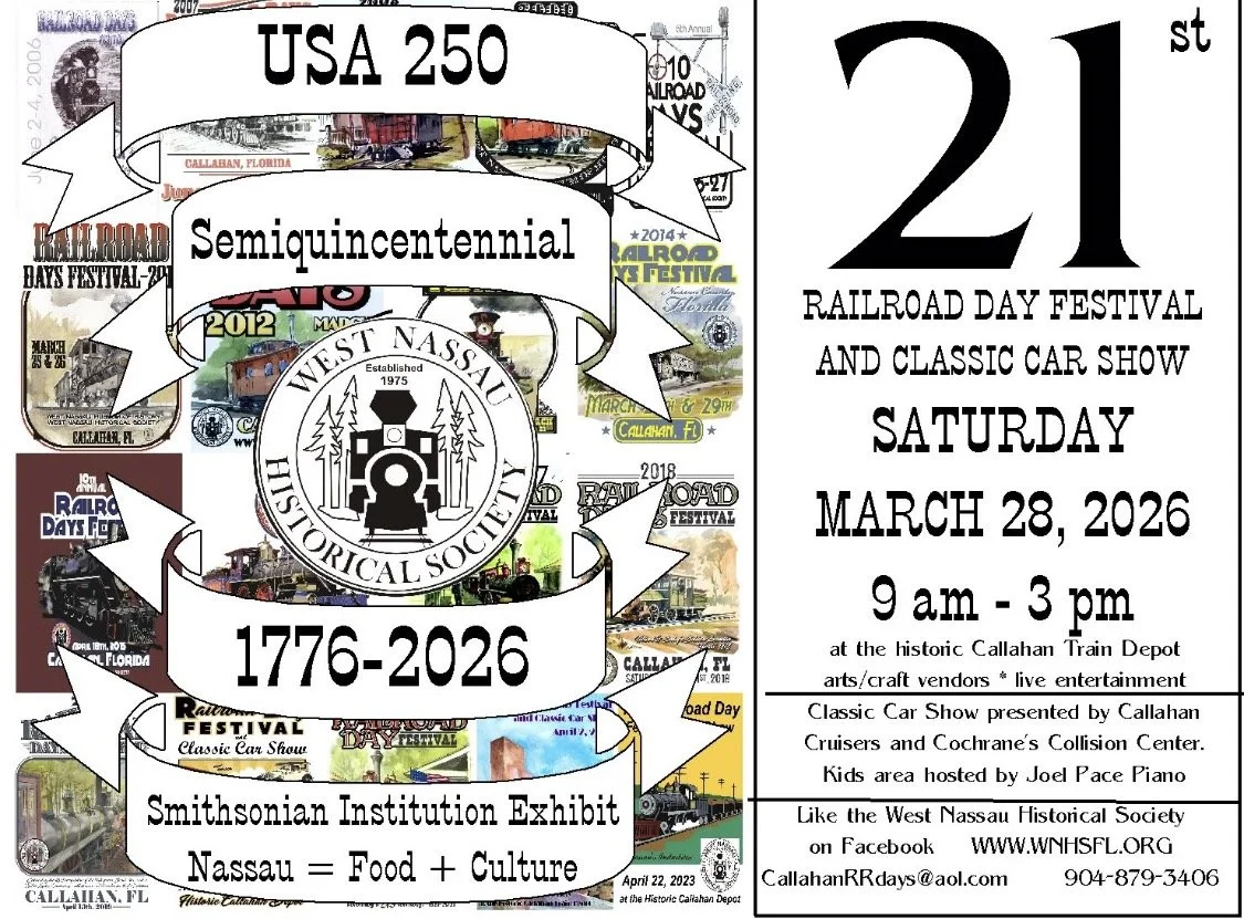 Join Bread of Love at the 21st Annual Railroad Day Festival in  - Callahan Florida on March 28  from 9am-3pm.  