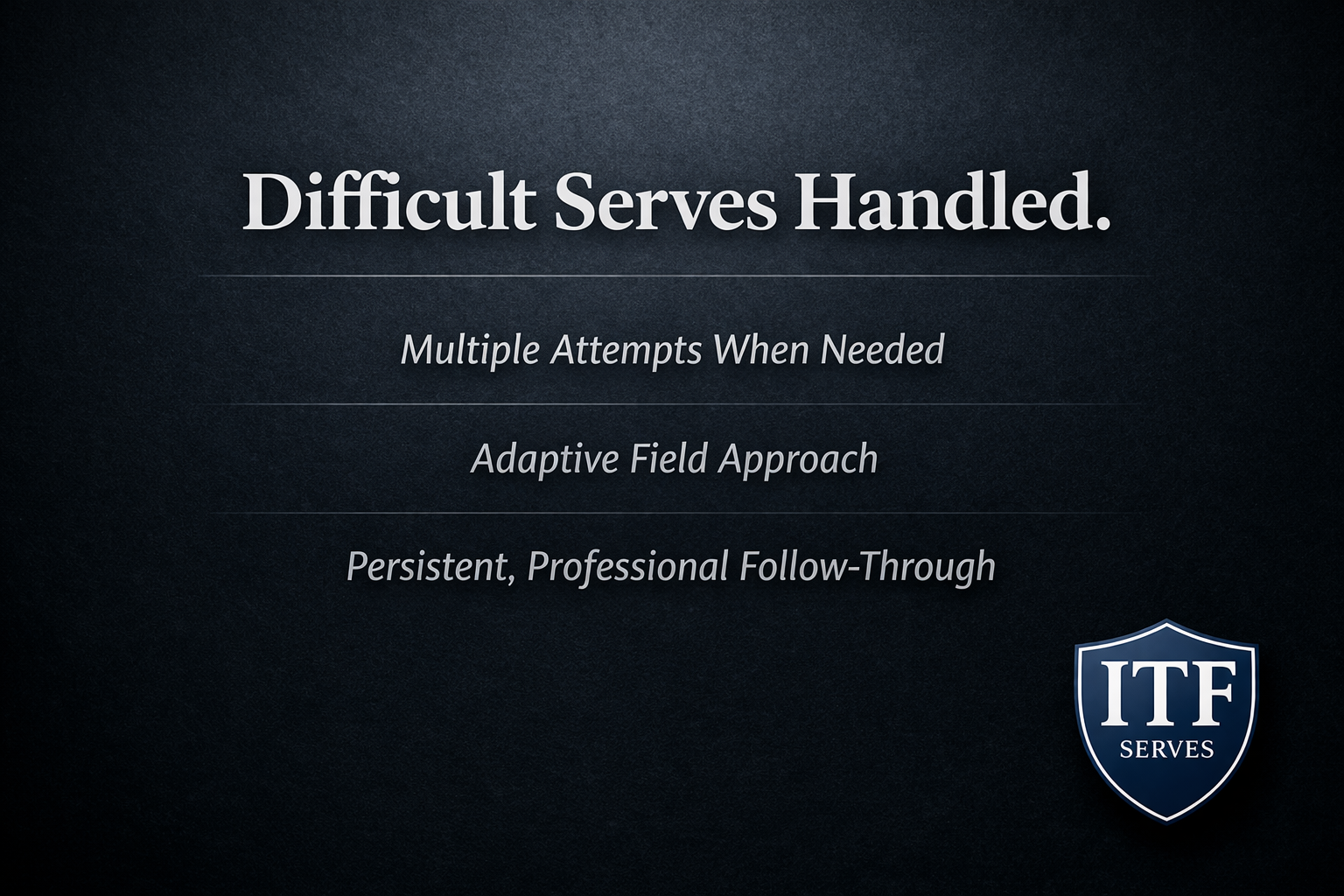 difficult service of process attempt rural property missouri