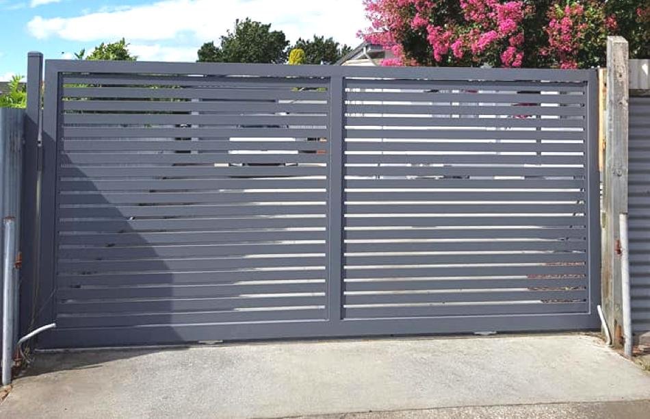 #gates #driveway #slat #sliding