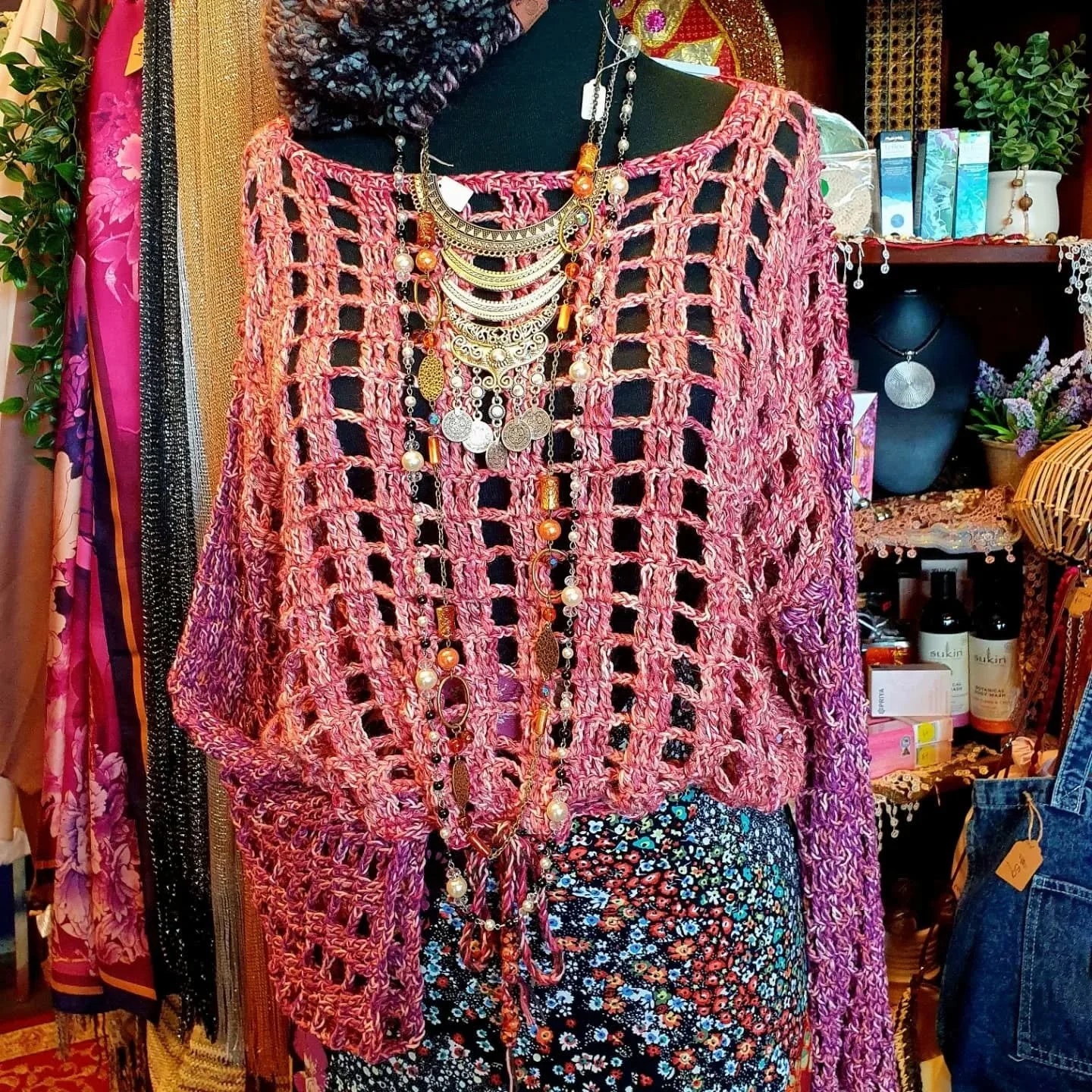 Sassy In Pink - Crocheted Top