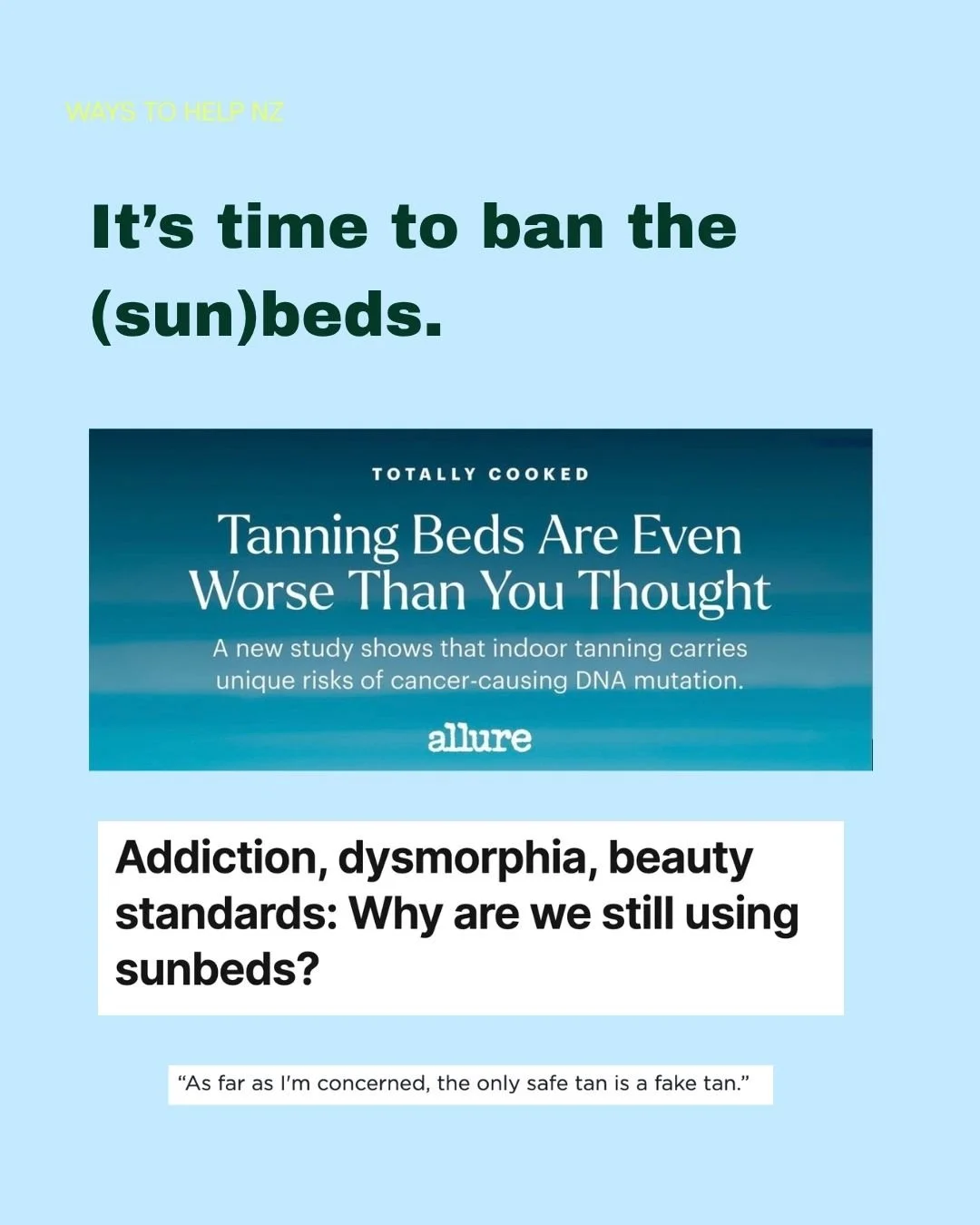 Ban the (Sun) Beds: The Case for&nbsp; Full Commercial Sunbed Ban in Aotearoa