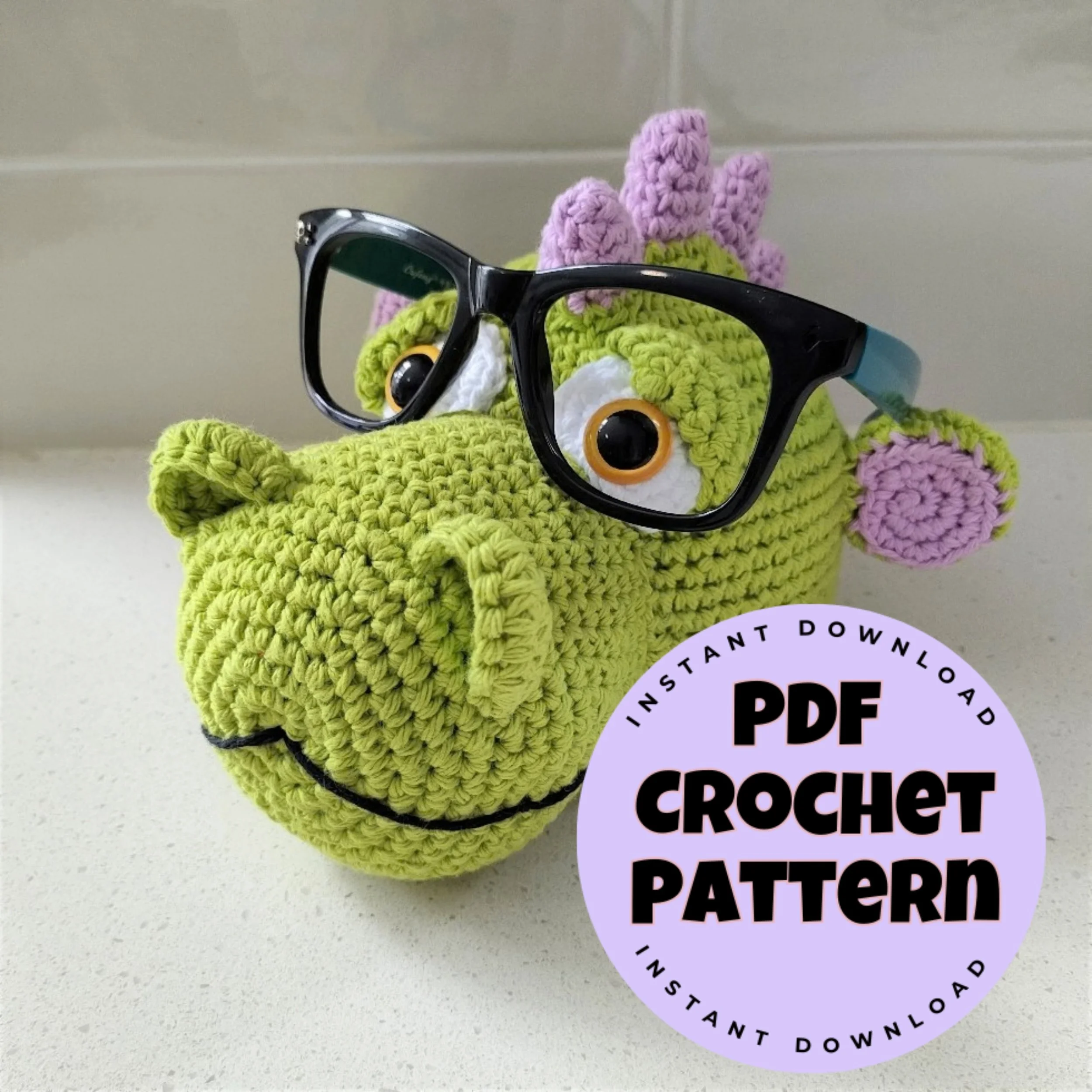 Dragon Glasses Holder Crochet Pattern