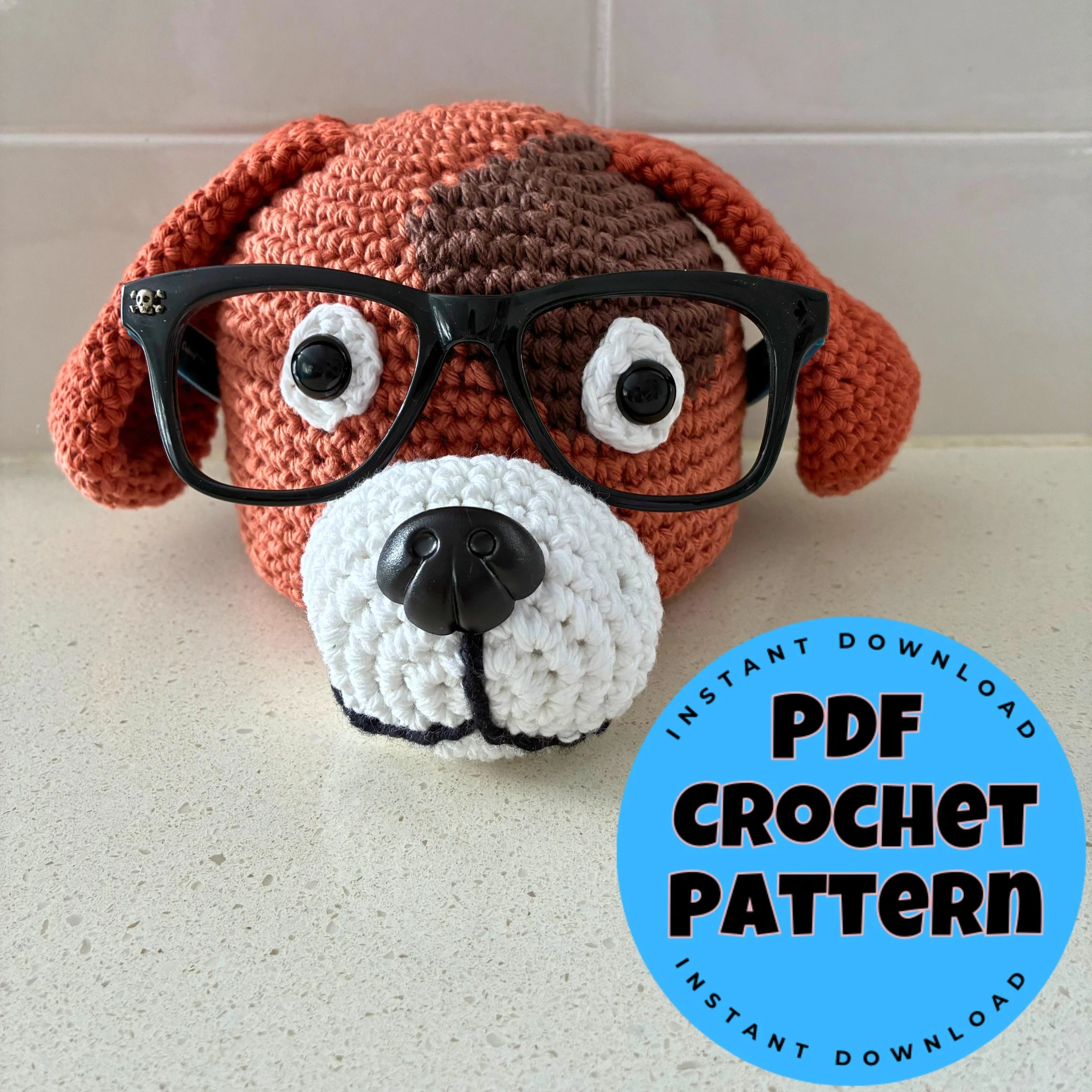 Puppy Dog Glasses Holder Crochet Pattern