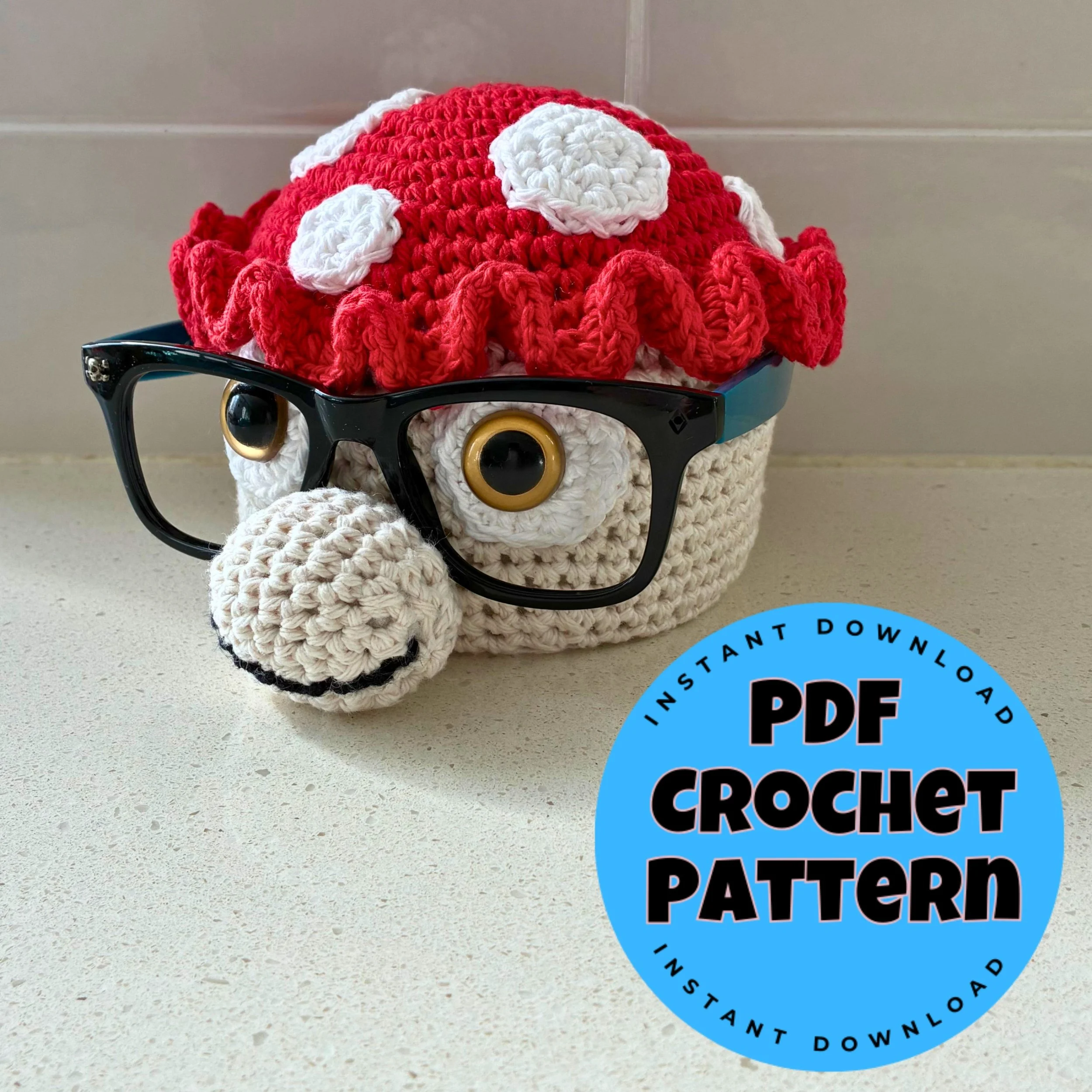 Mushroom Glasses Holder Crochet Pattern