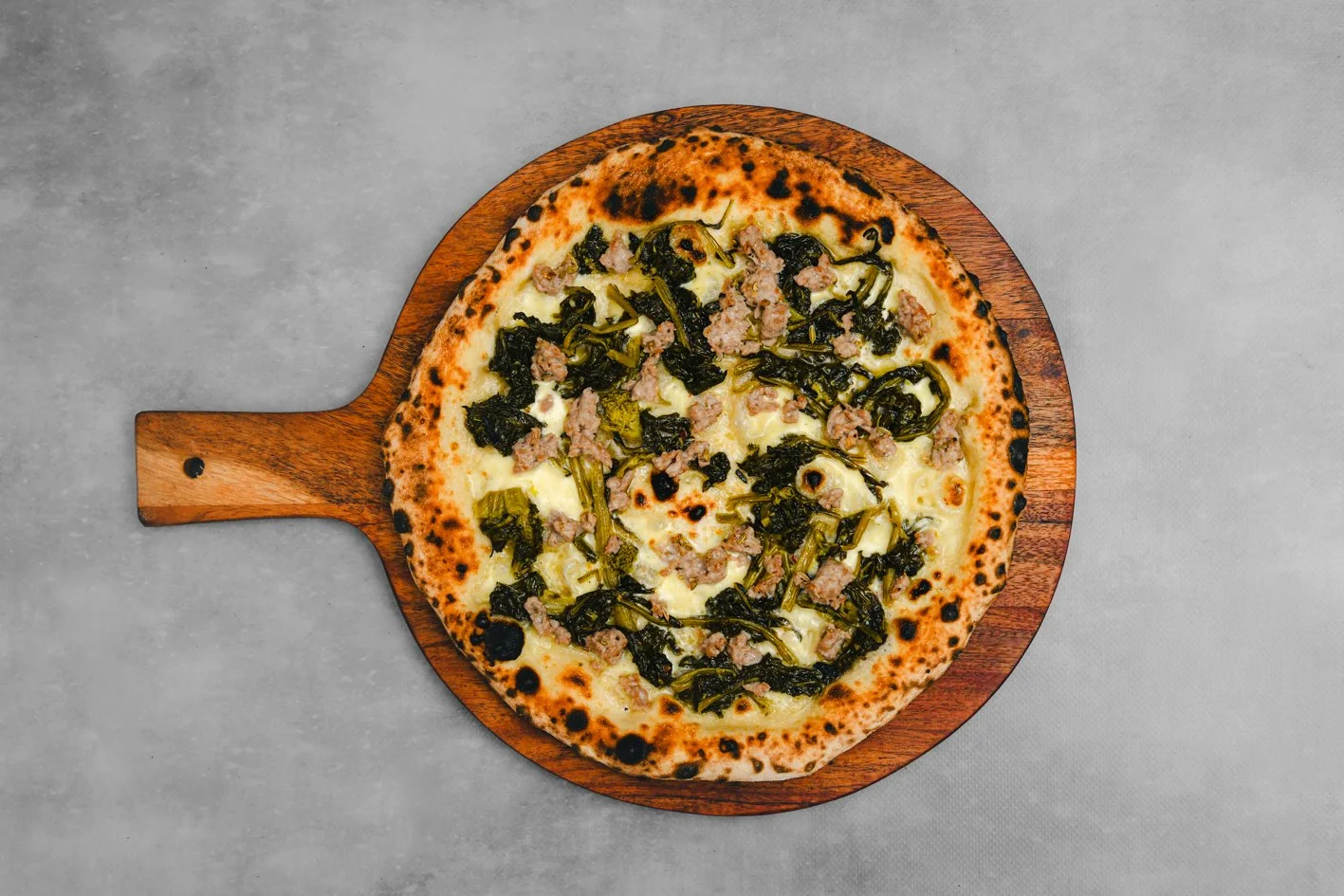 Friarielli 
- Herb Oil, Fior Di Latte, Pork Sausage, Friarielli 