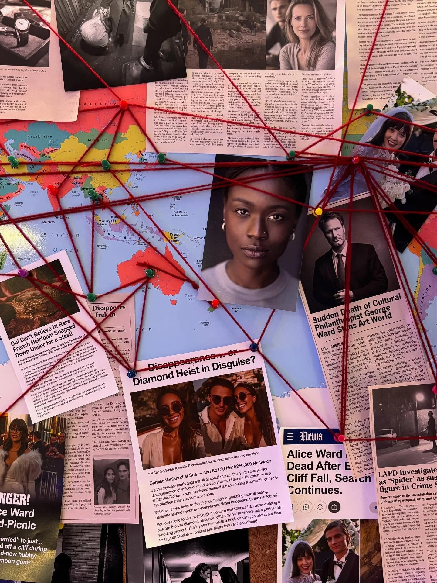 A few BTS from filming Love Reckoning with @turtlemediaproduction. Creating the strategy board was so much fun and definitely my favorite prop (but I might be biased). Stream episodes  now on #sodatv app. 

#womeninfilm #artdepartment #standbyprops #