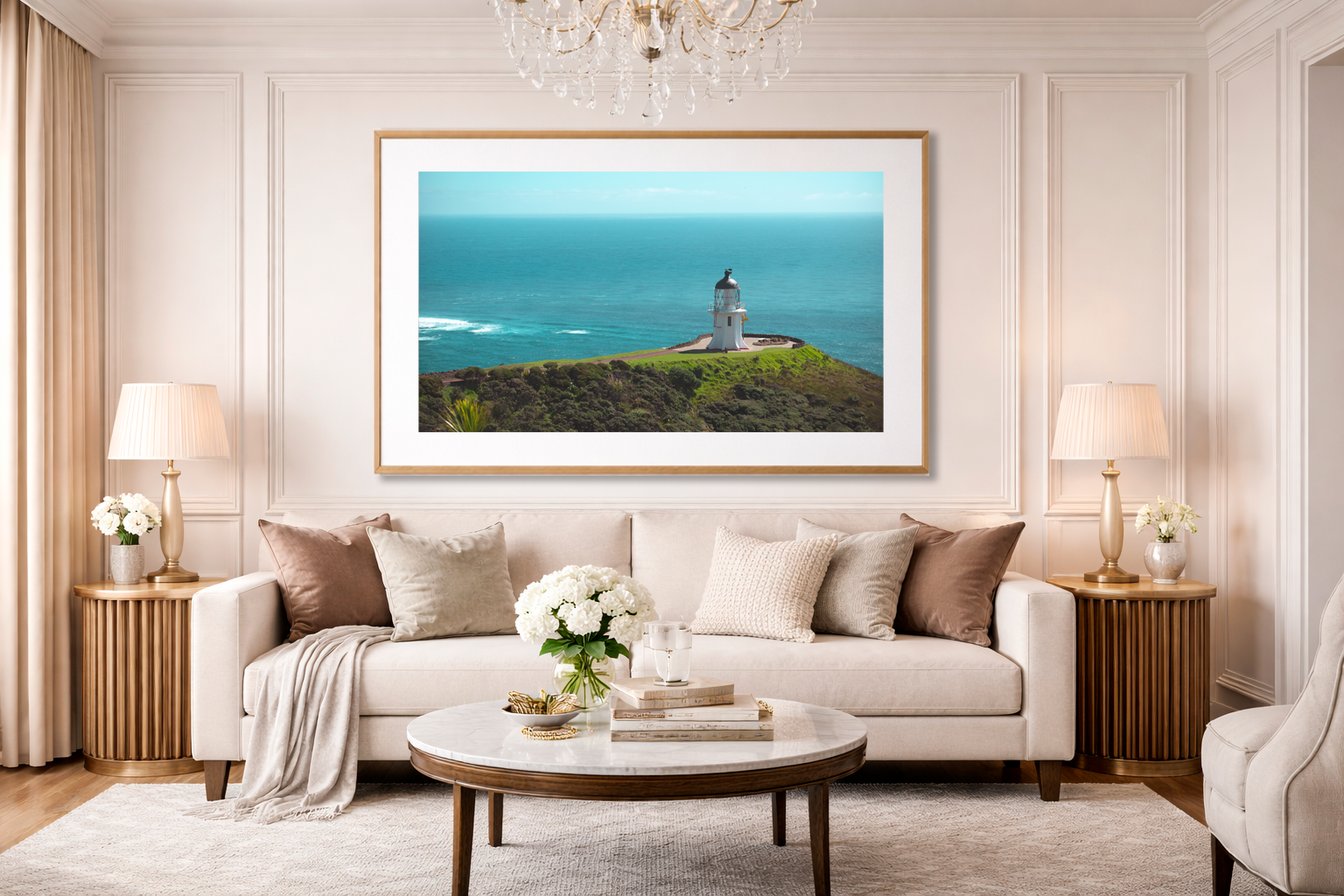 Lone Lighthouse Upon the Sea