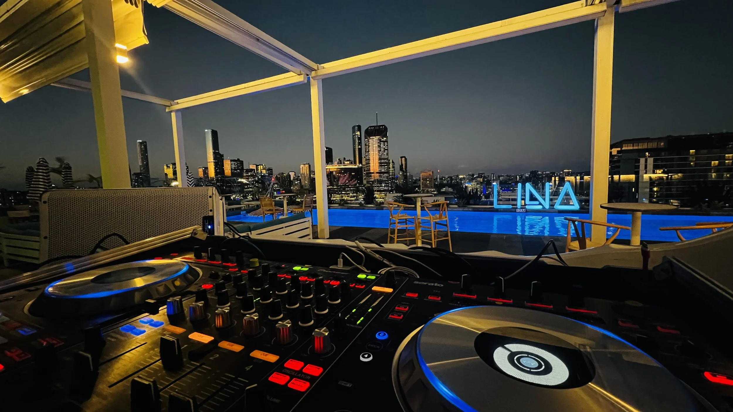 Lina Rooftop - Premium DJ hire, sound and lighting for weddings, corporate events, school formals and private celebrations across Brisbane, Gold Coast, Toowoomba and South East Queensland
