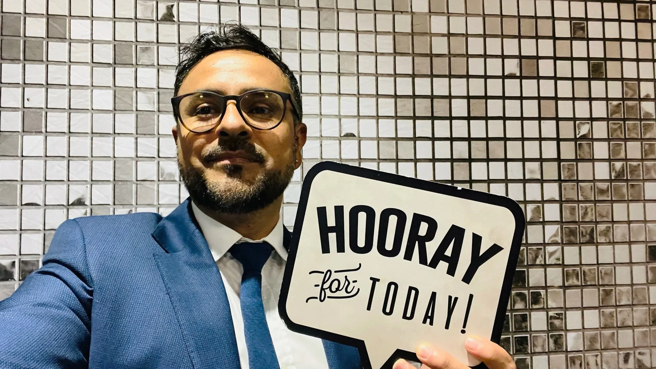 Supplier Testing Duties - Before the guests arrive, there are very important supplier duties to complete… like making sure the photo booth props are up to standard. Happy to report.. this one passed.