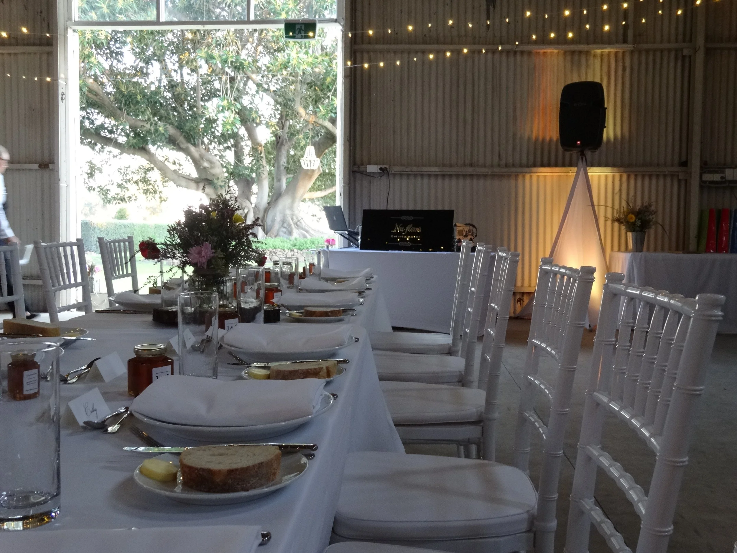 Beautiful country style wedding reception at the magical Jimbour House