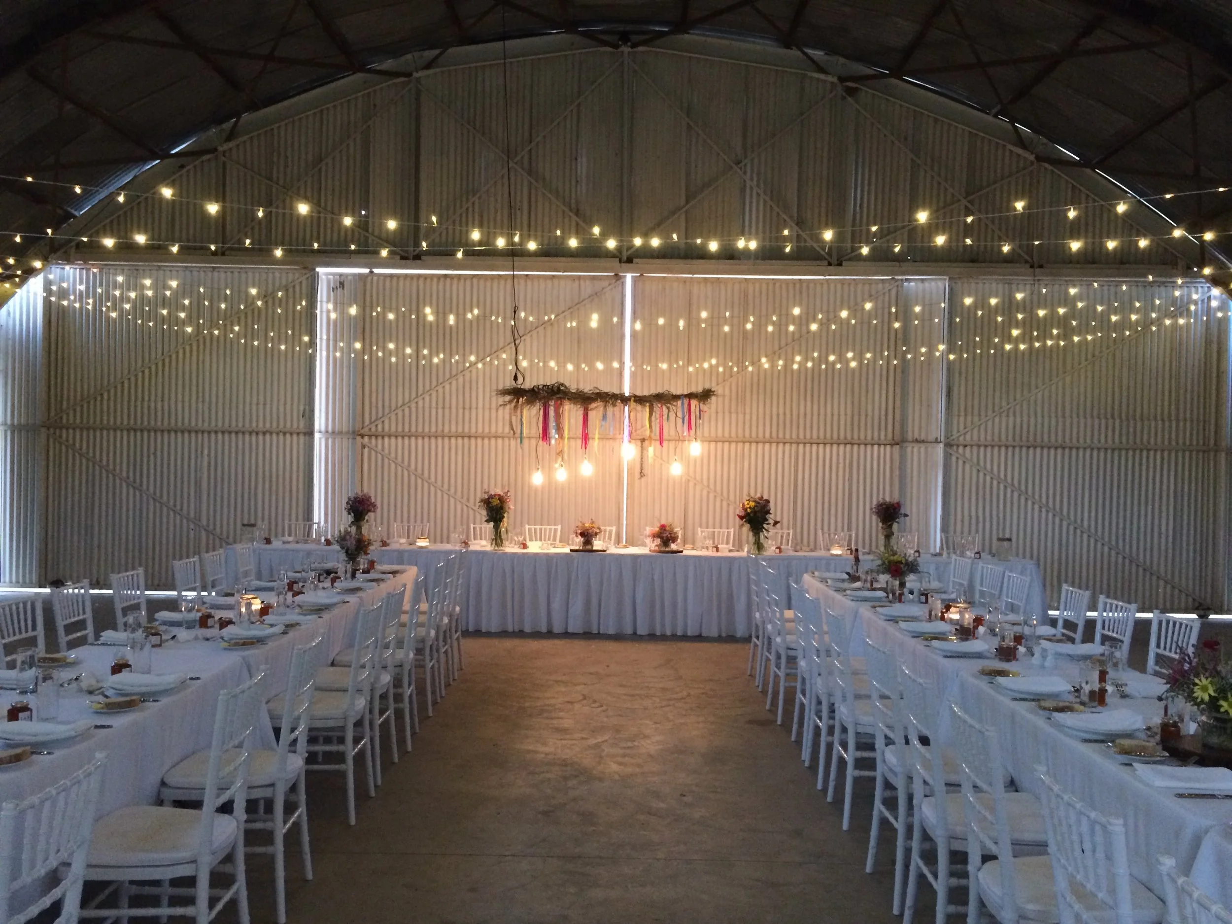 Beautiful country style wedding reception at the magical Jimbour House