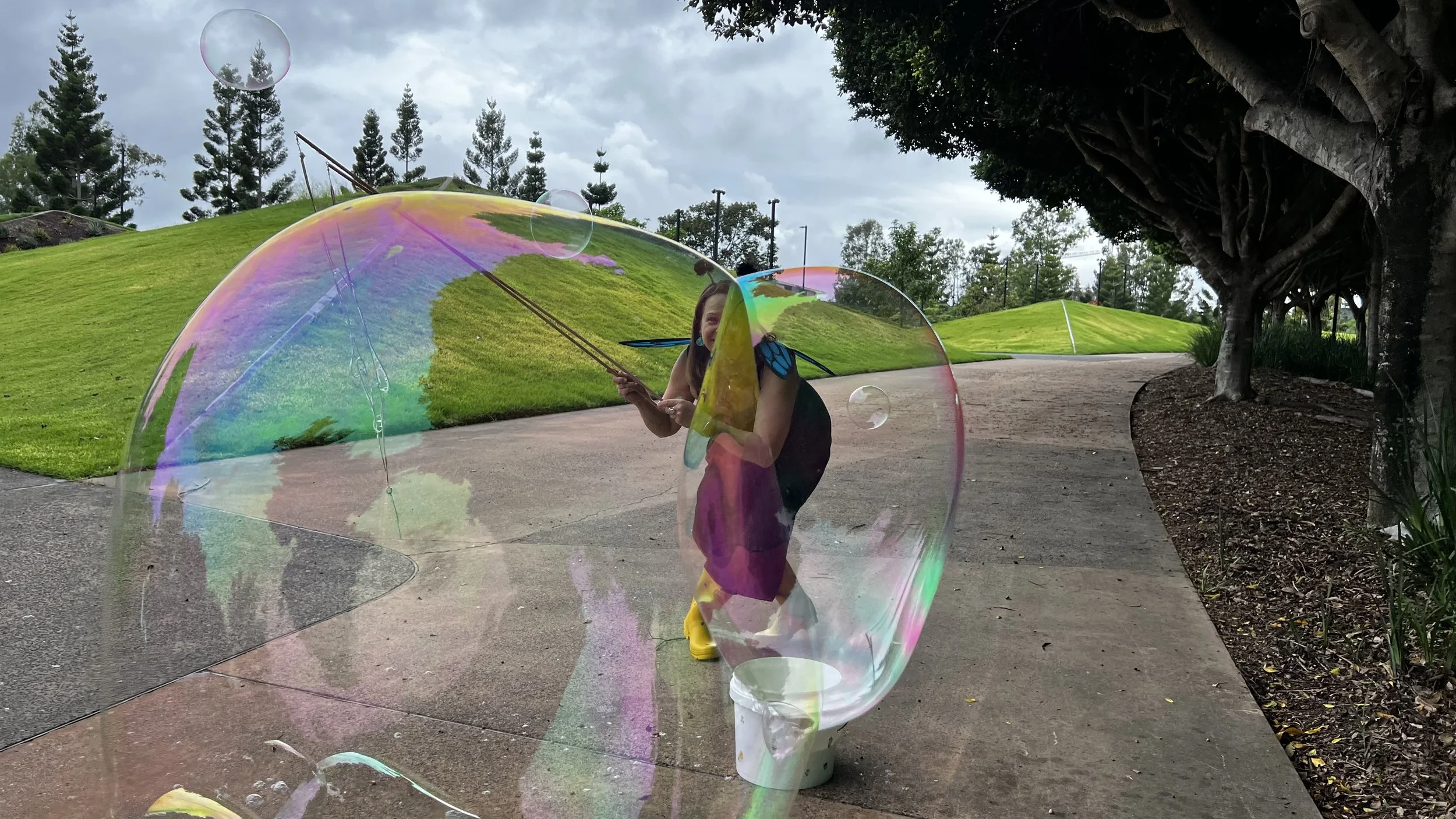Giant bubble artist #collaborations
