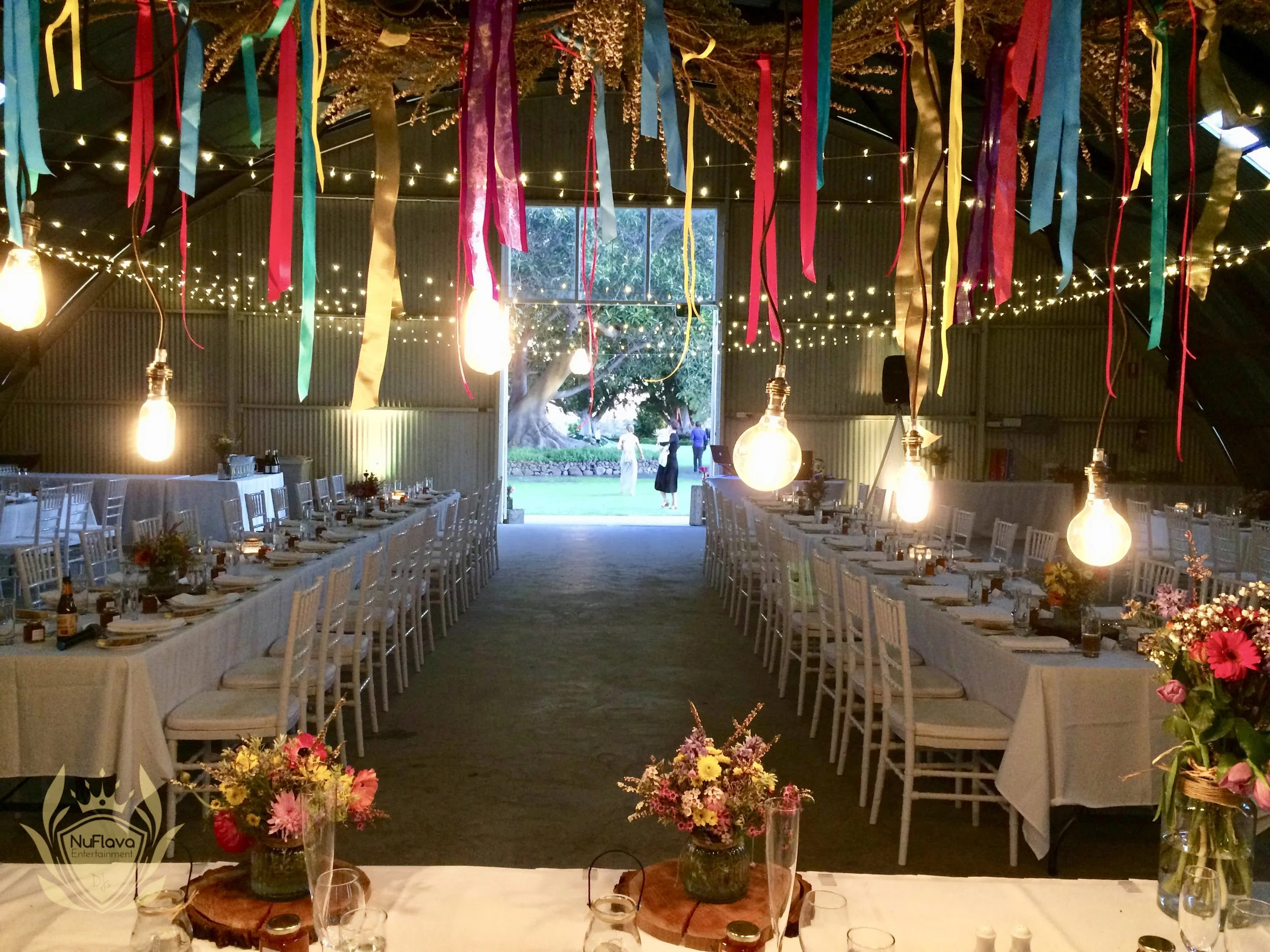 Beautiful country style wedding reception at the magical Jimbour House